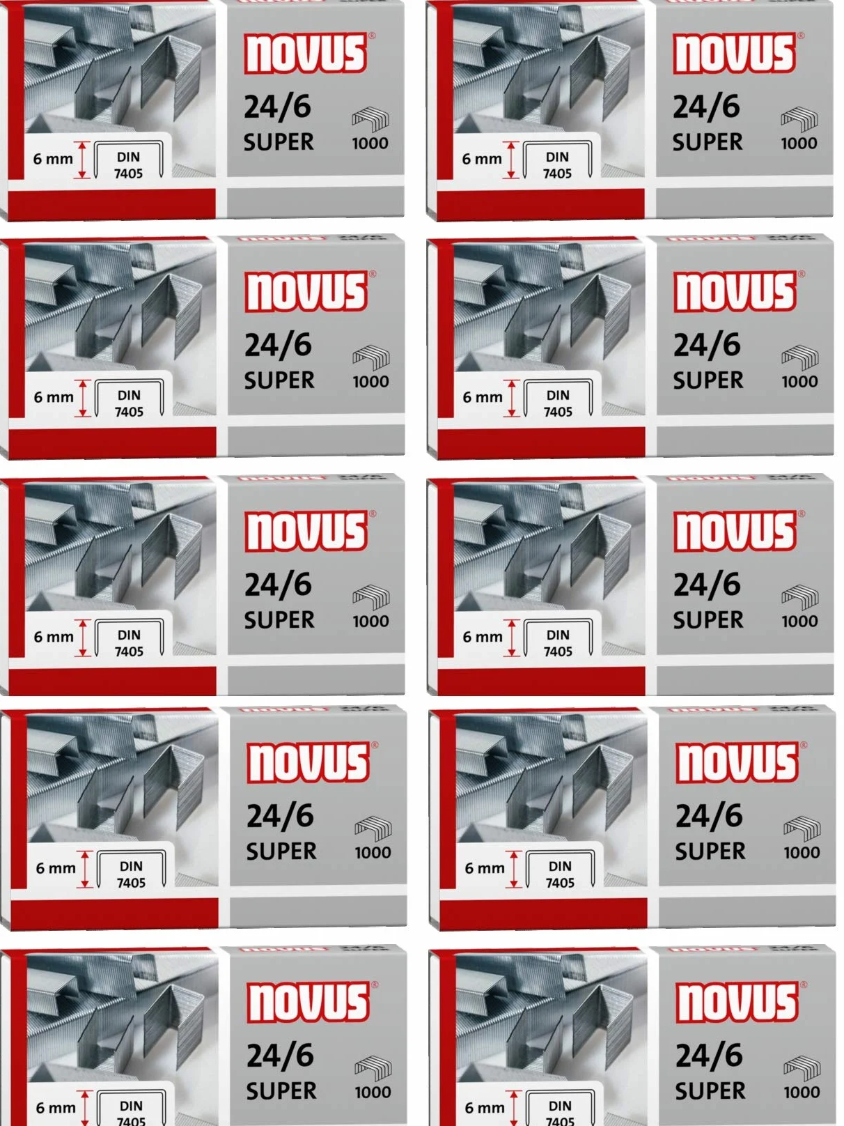 Novus Standardowy zszywacz do zszywaczy biurowych (10, 24/6 Super)