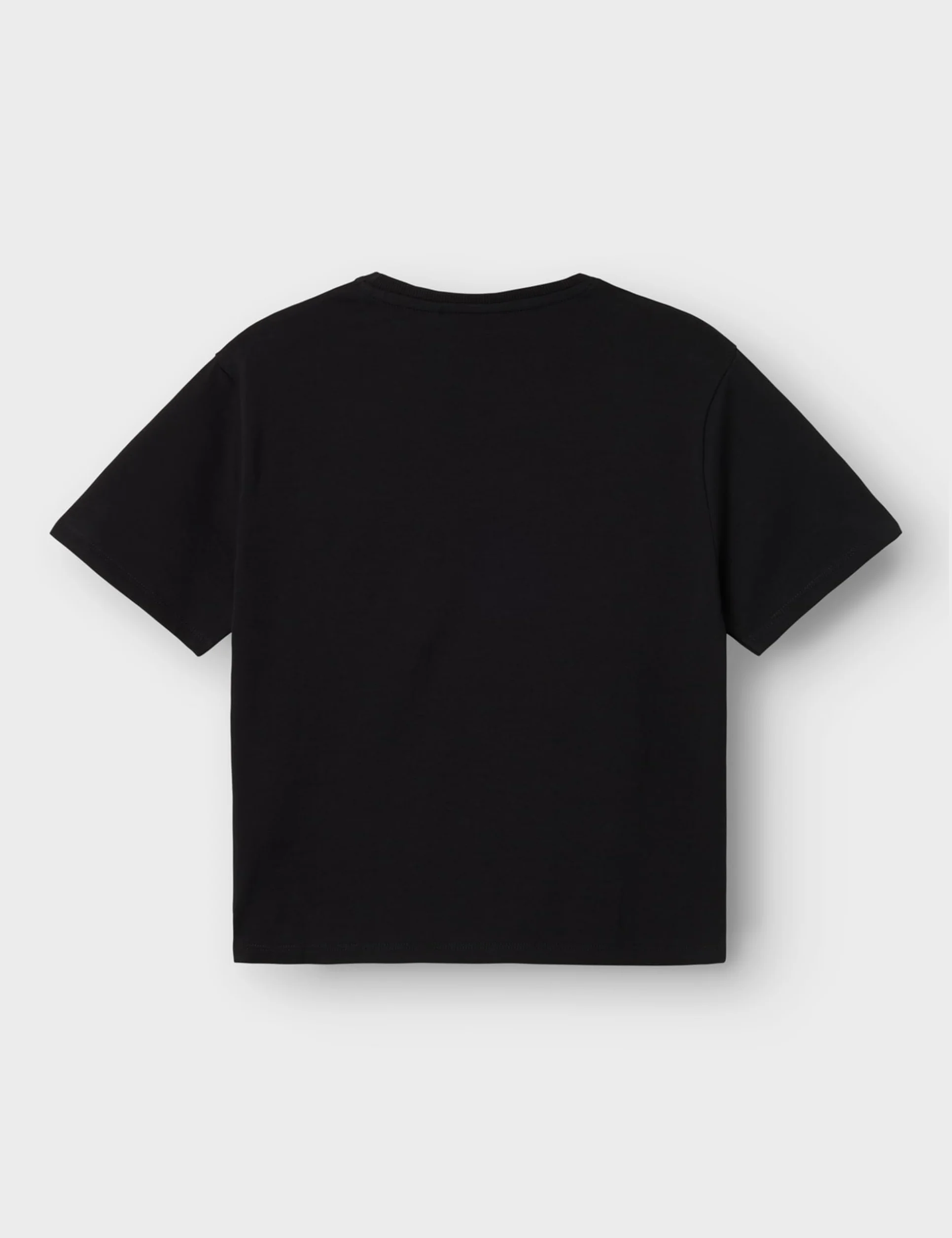 NAME IT Dziewczęca Nkfnyri Stitch Ss Nreg Top Box Wdi T-Shirt, czarny, 116