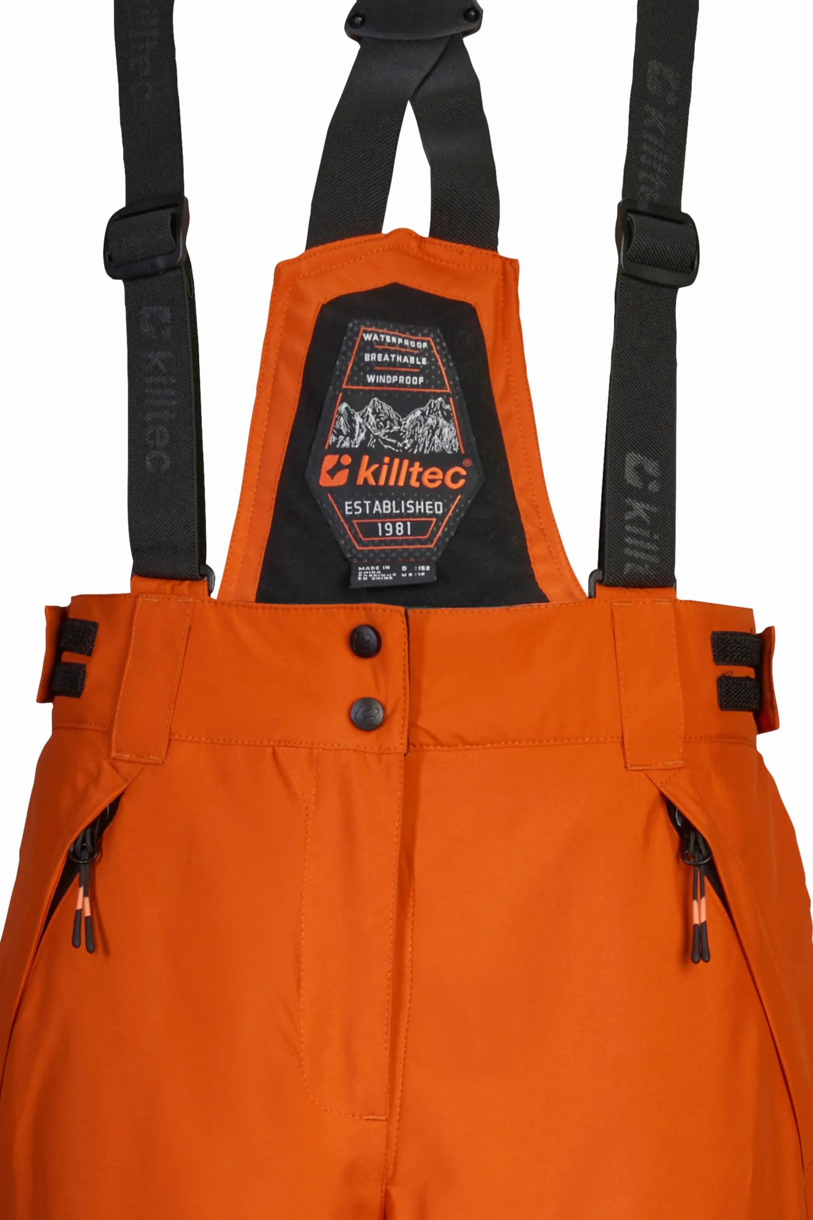 Killtec Ksw 204 Bys Ski Pnts - Spodnie narciarskie/spodnie funkcyjne z odpinanym szelkami, łapaczem śniegu i ochroną krawędzi Chłopcy