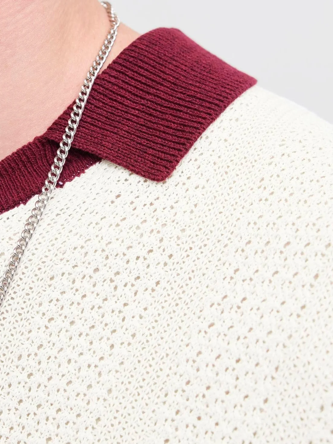 JACK & JONES Jorgramercy Knit Ss Retro Polo, Sea Salt, L