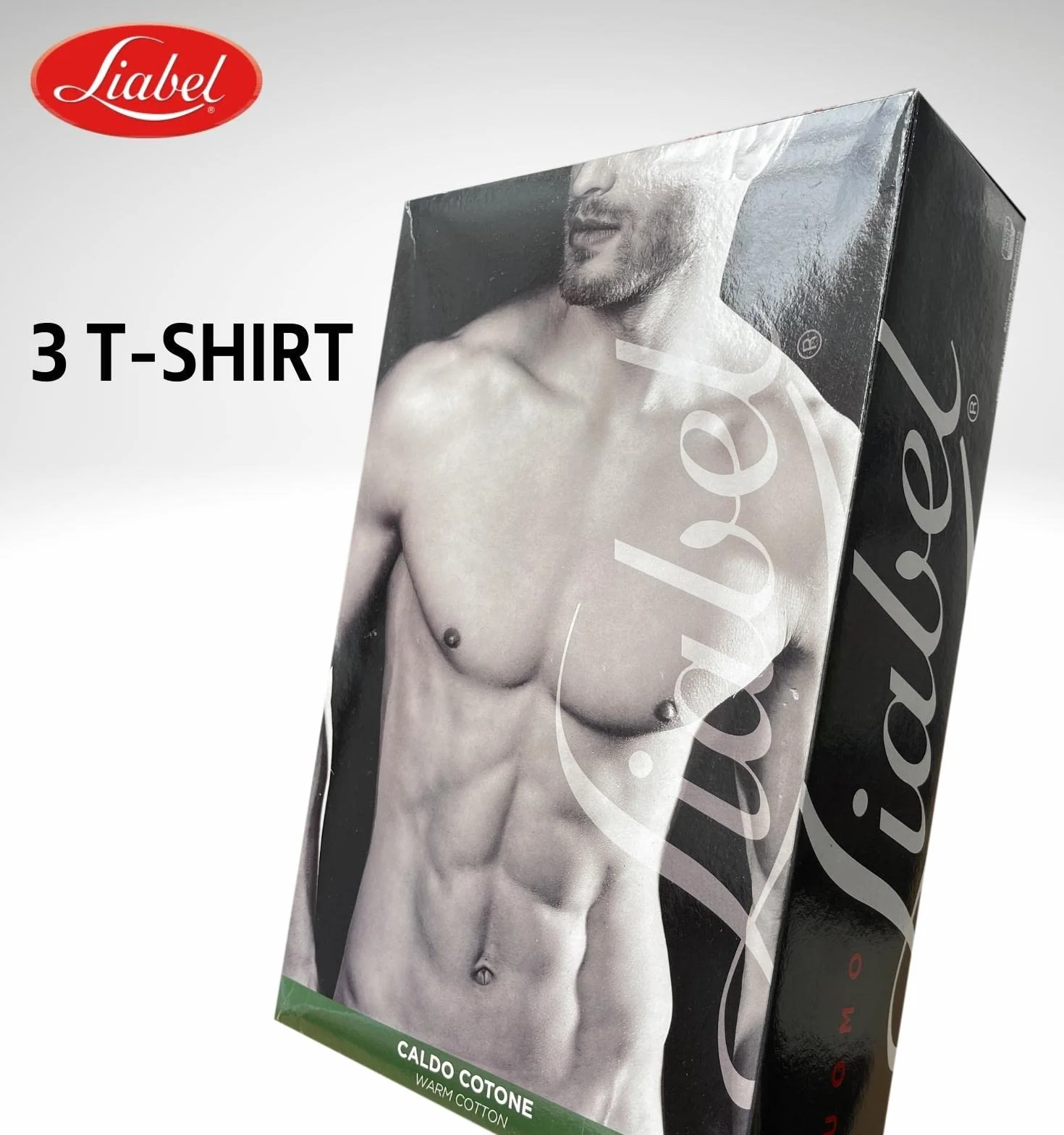 Liabel ® 3 Koszulki Intime Mężczyźni Ciepła Bawełna Termiczna Dekolt w kształcie litery V i szyi Paczka, 3 V Neck Niebieski, XL