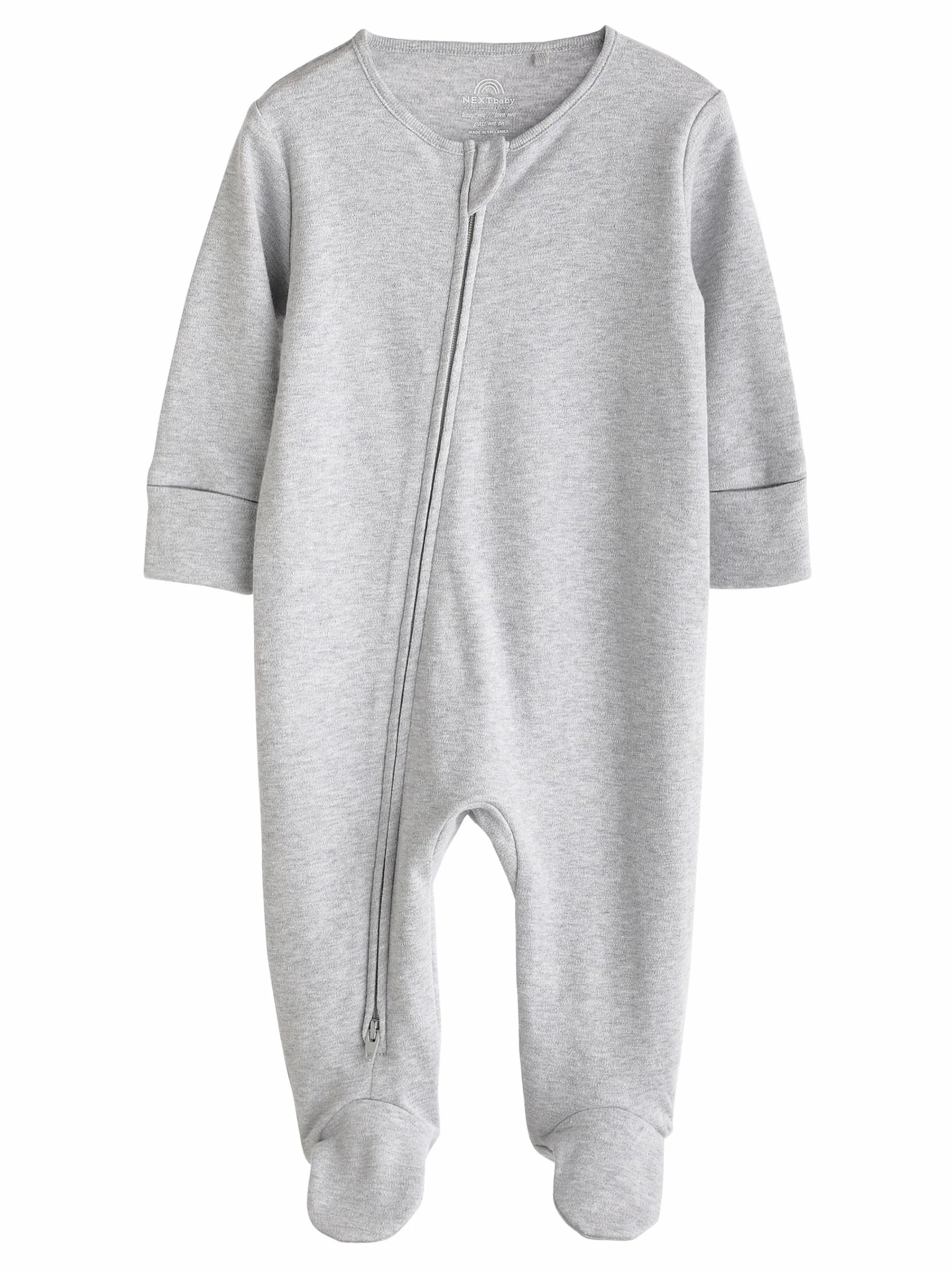 NEXT Noworodki unisex Zestaw 3 par śpioszków niemowlęcych ze 100% bawełny z suwakiem Essential