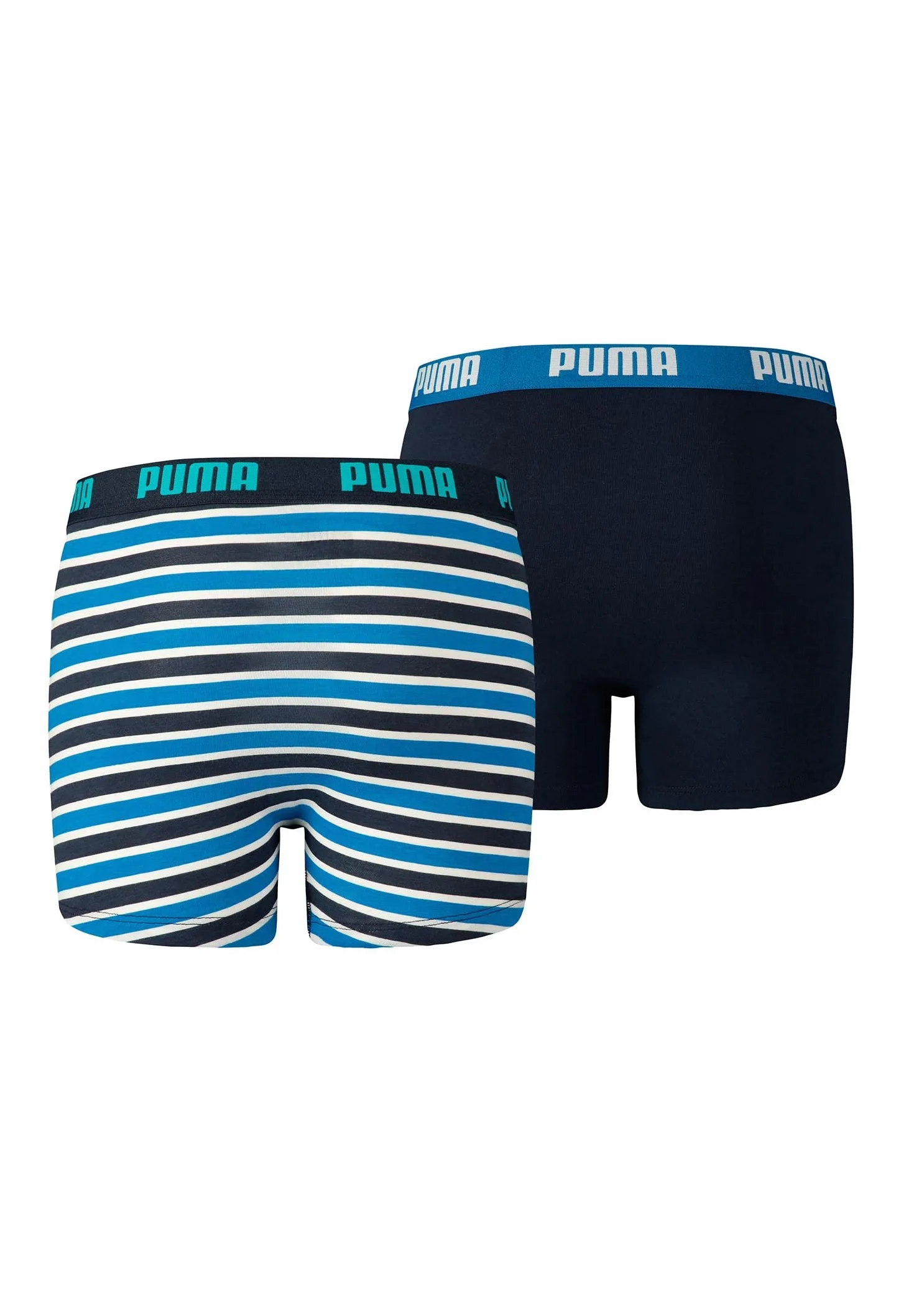 PUMA Bokserki dziecięce Basic Printed (2 sztuki), niebieski, 164