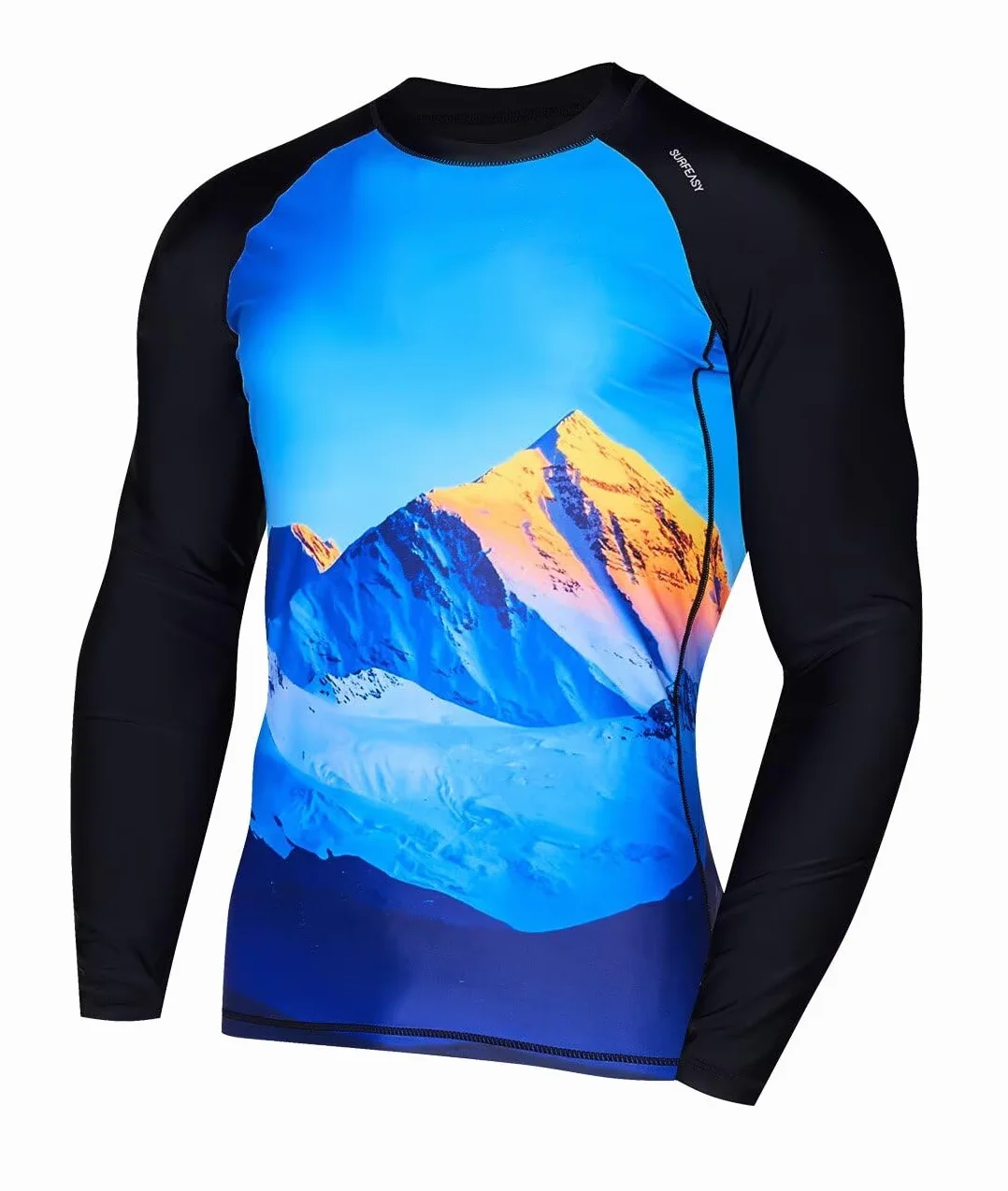 Męska koszulka UV z długim rękawem UPF 50+ Rashguard szybkoschnąca koszulka do pływania, surfowania, wędkowania, wody, koszulka z długim rękawem