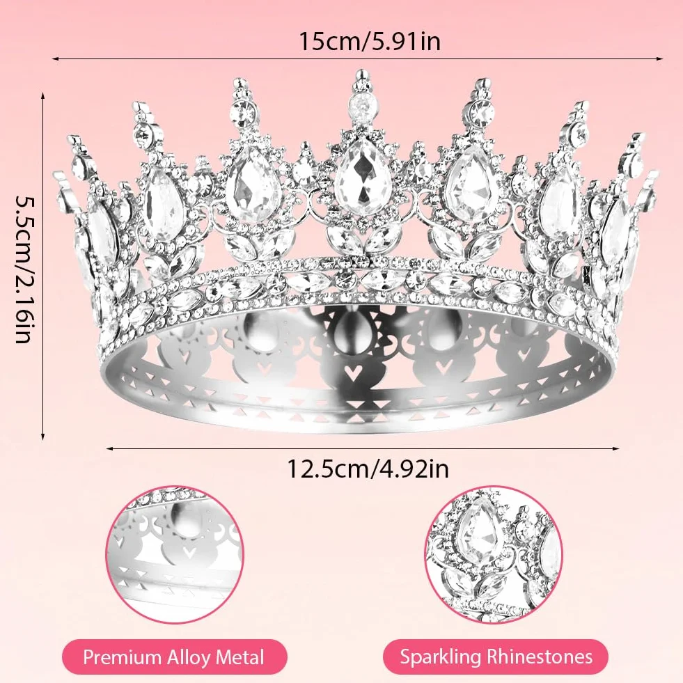 Korona tiara - srebrna