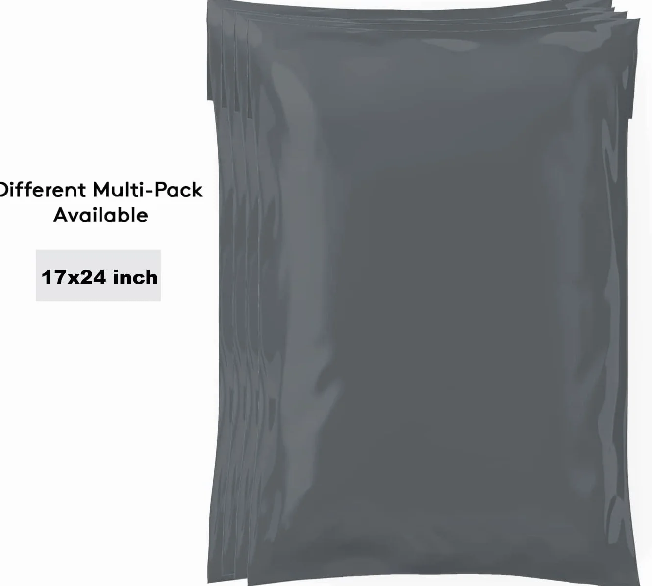 Torby pocztowe, szare torby do dostawy paczek z samozamykającym się, elastyczne, lekkie i odporne na rozdarcie torby pocztowe, wielopak kopertowy (17 x 24, 25 szt.)