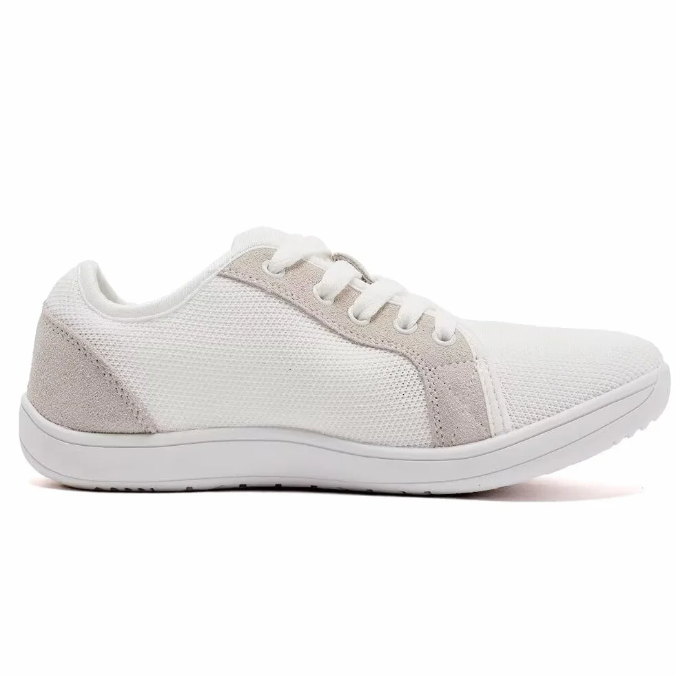 HOBIBEAR Unisex szerokie buty do chodzenia boso dla mężczyzn i kobiet, do biegania w terenie, minimalistyczne, lekkie i oddychające, biały, 42 EU