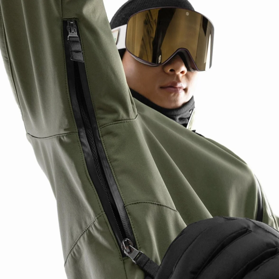SIROKO - Kurtka Narciarska Softshell Siroko W2 Army - XS - Zielony