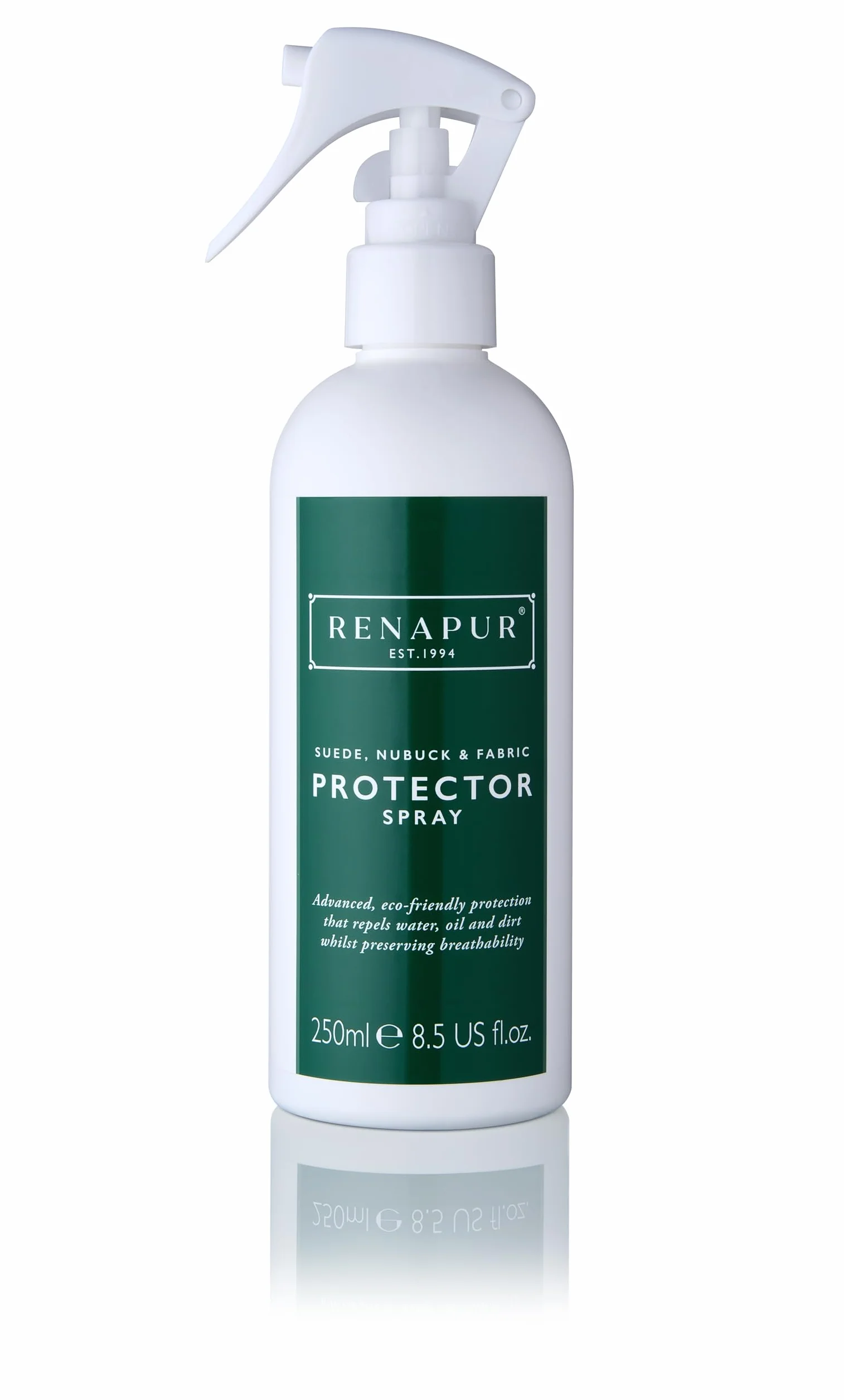 Renapur Suede & Fabric Protector 250 ml - Nietoksyczny - Wodoodporny i chroniący zamsz, Nubuk, tkanina, bawełna, buty, trampki, buty i więcej