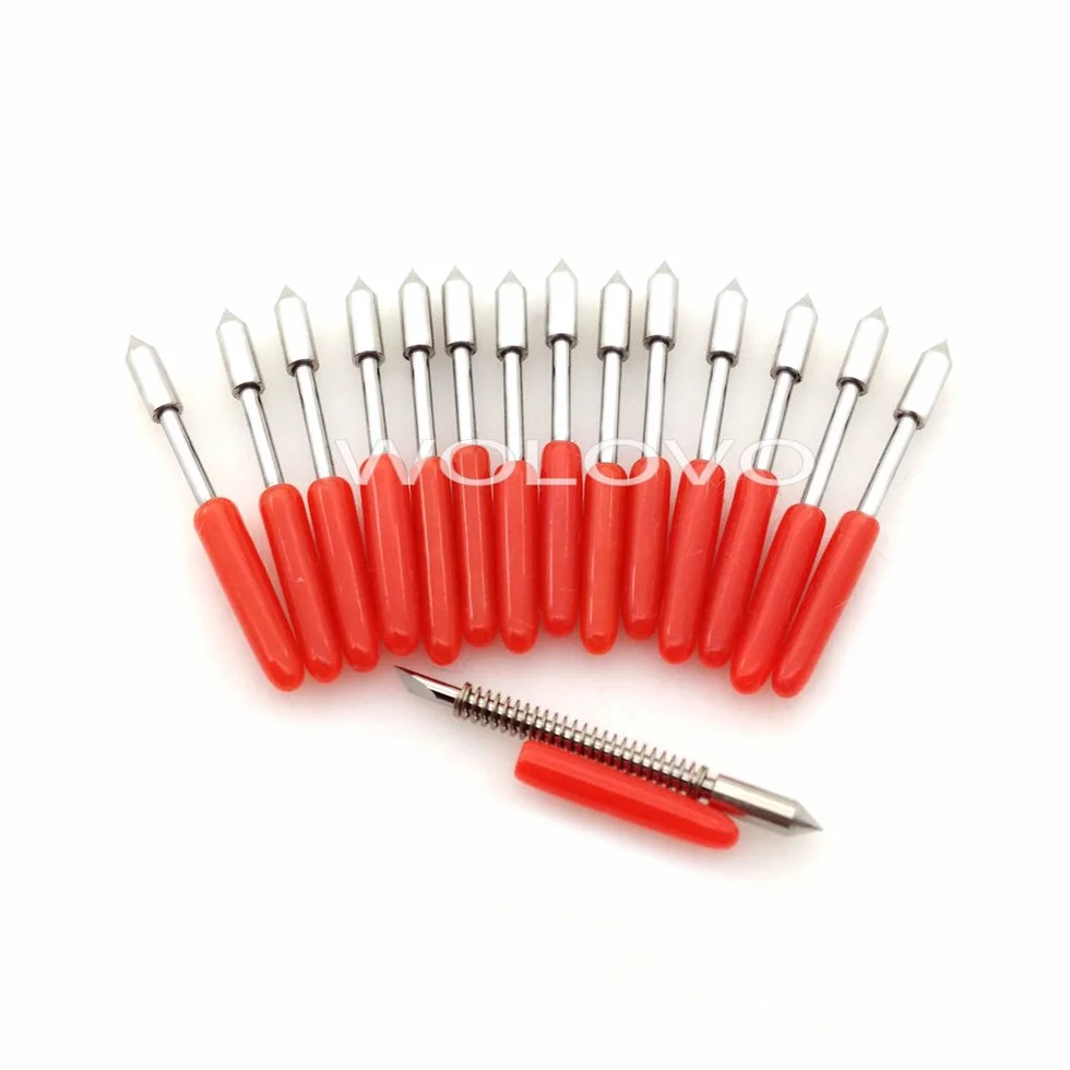 15 sztuk 45 stopni Graphtec CB09 CB09U ostrze sylwetka Kamea Craftrobo ploter tnący winyl ostrze + obudowa ostrza uchwyt