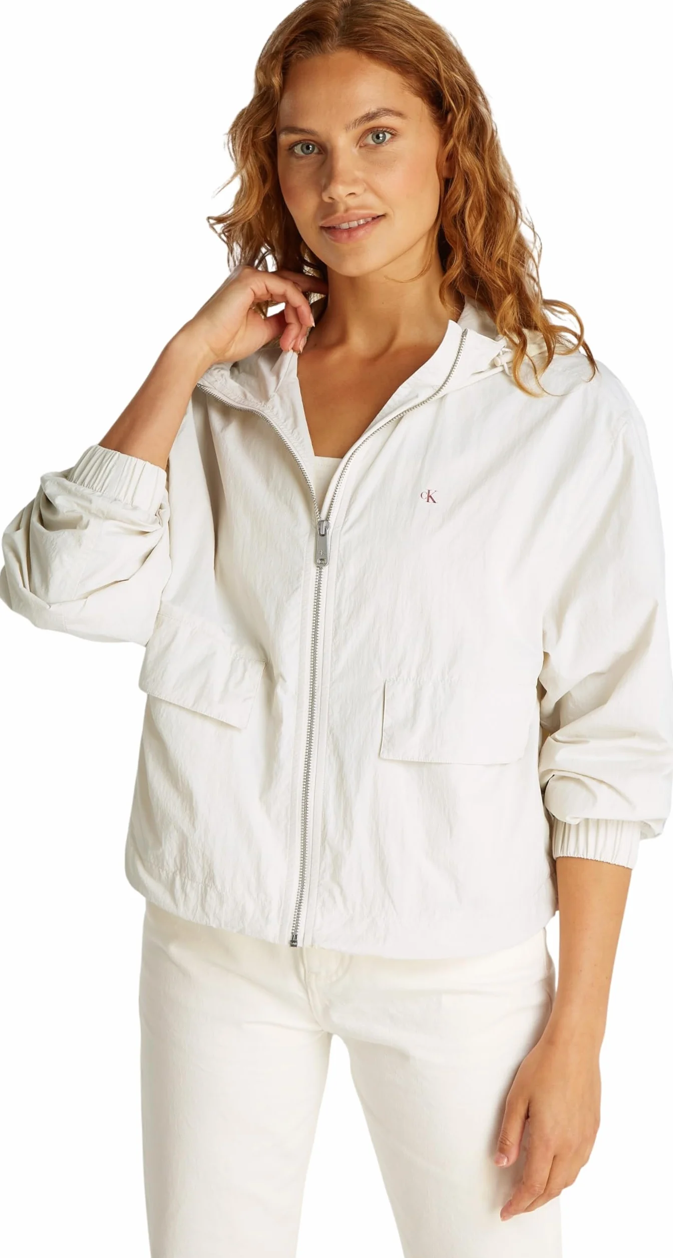Calvin Klein Kurtka wiatrówka Kobiety Cotton Nylon Windbreaker Jacket J20j225210