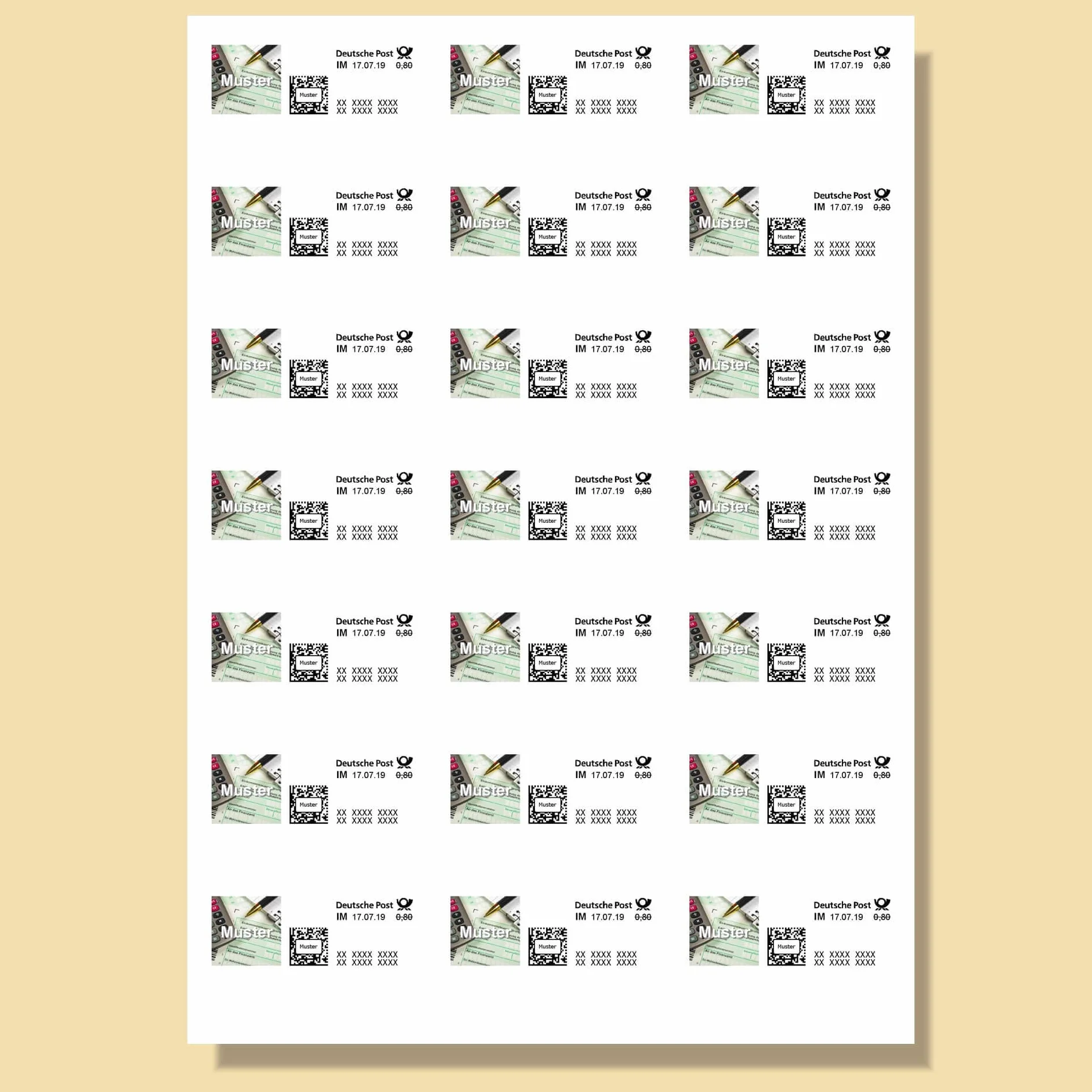 Etykiety 70 x 42,4 mm samoprzylepne białe - 210 sztuk / 10 arkuszy A4 3 x 7 70 x 42,4 - etykiety adresowe 70 x 42 4668 3562