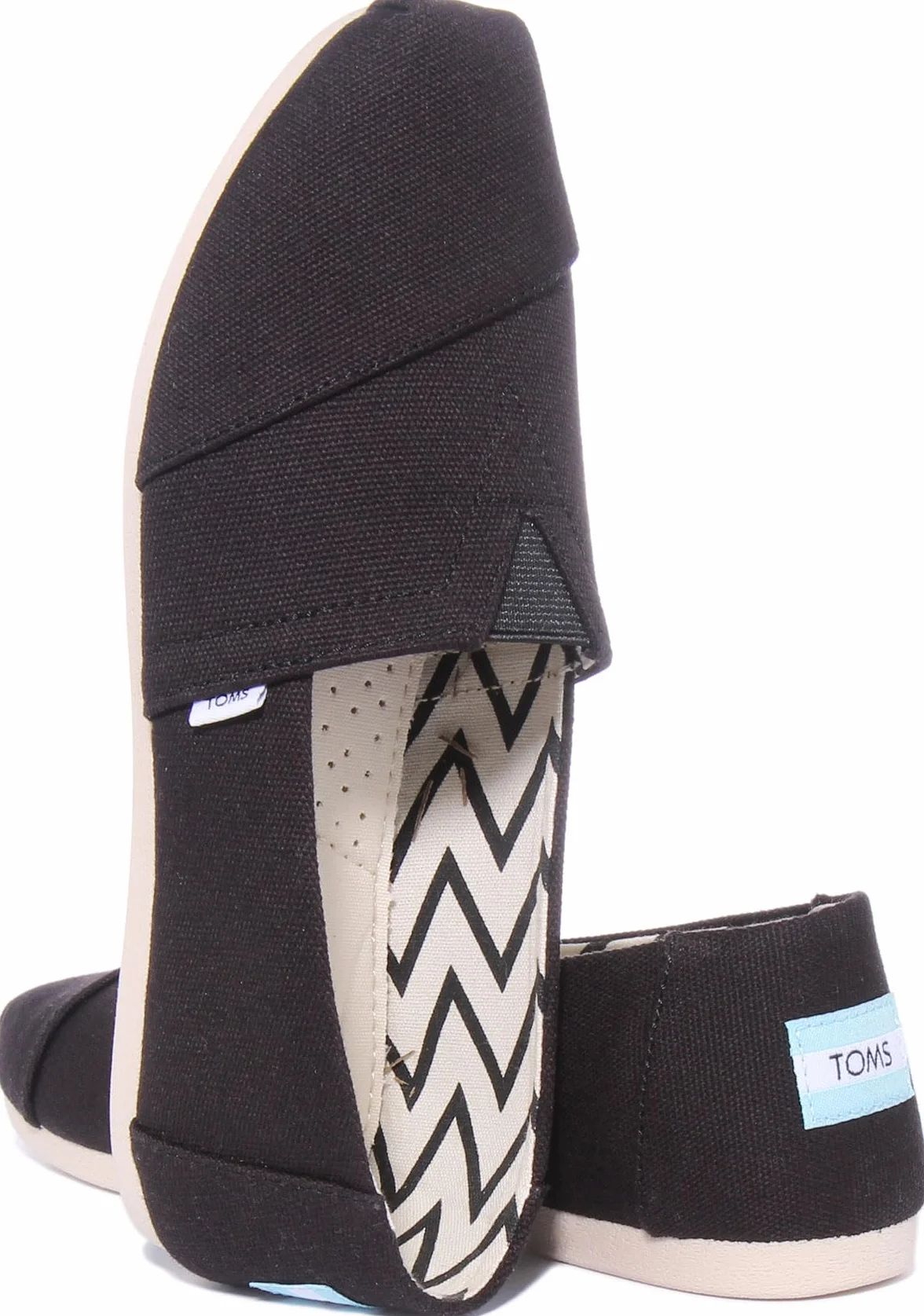 TOMS Alpargata Cotton Canvas Womens Black Espadrilles-UK 6 / EU 38.5