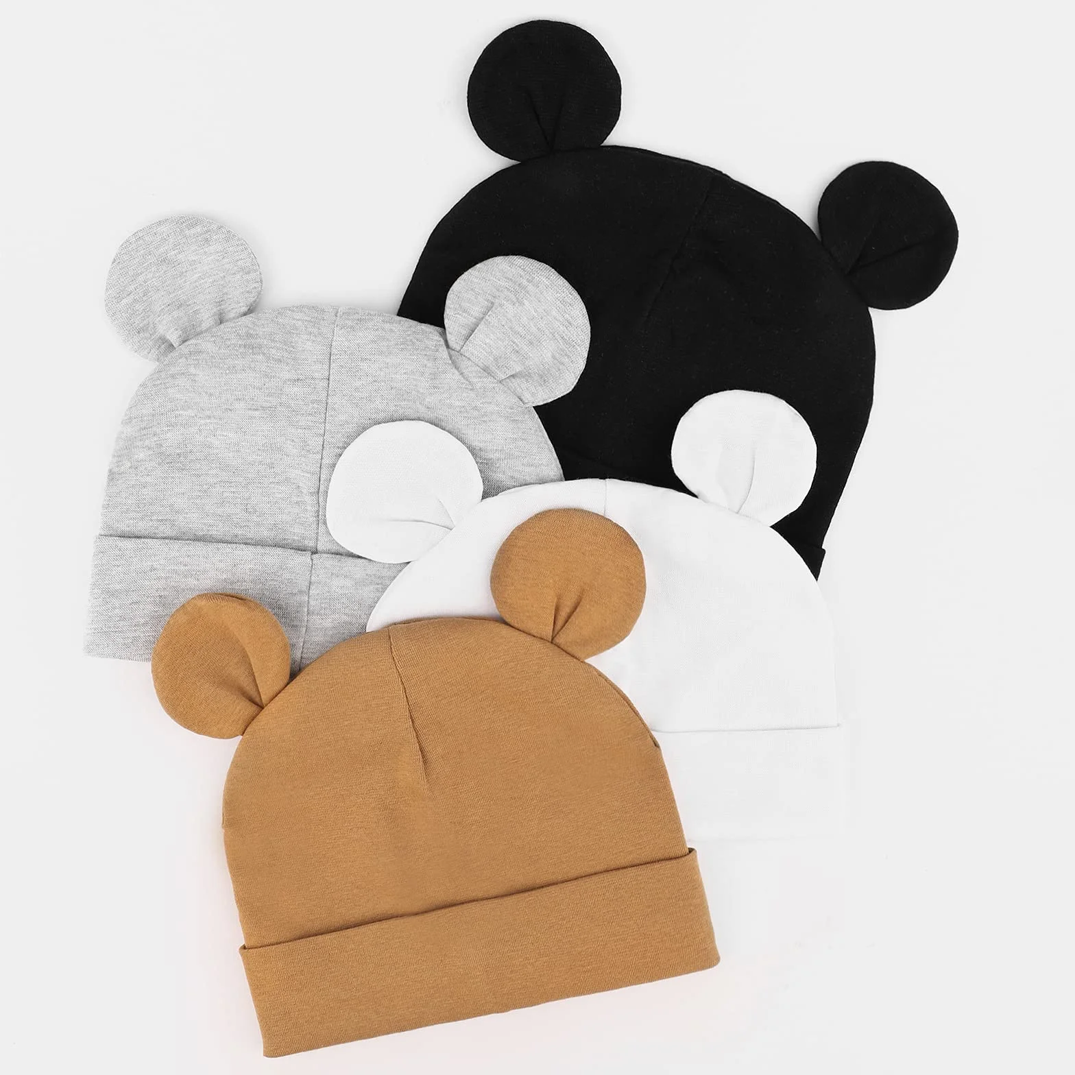 DRESHOW 4 Sztuk Czapka dla Niemowląt Noworodek Maluch Miękka Urocza Dzianinowa Czapka Czapki Szpitalne dla Chłopców Niemowląt Czapka Beanie