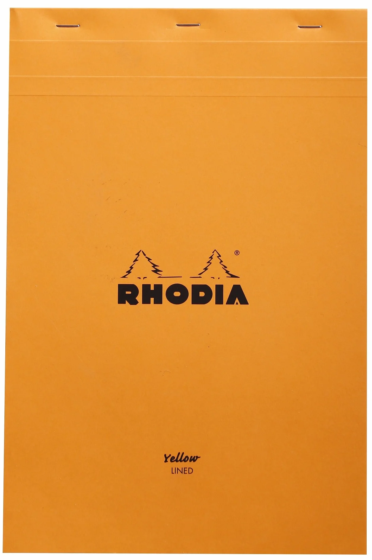 RHODIA 19660C – Notes zszywany N°19 w kolorze pomarańczowym – A4+ 21 x 31,8 cm – w linie – 80 kartek z mikroperforacją – papier Clairefontaine żółty 80 g/m² – miękka powlekana, wodoodporna okładka