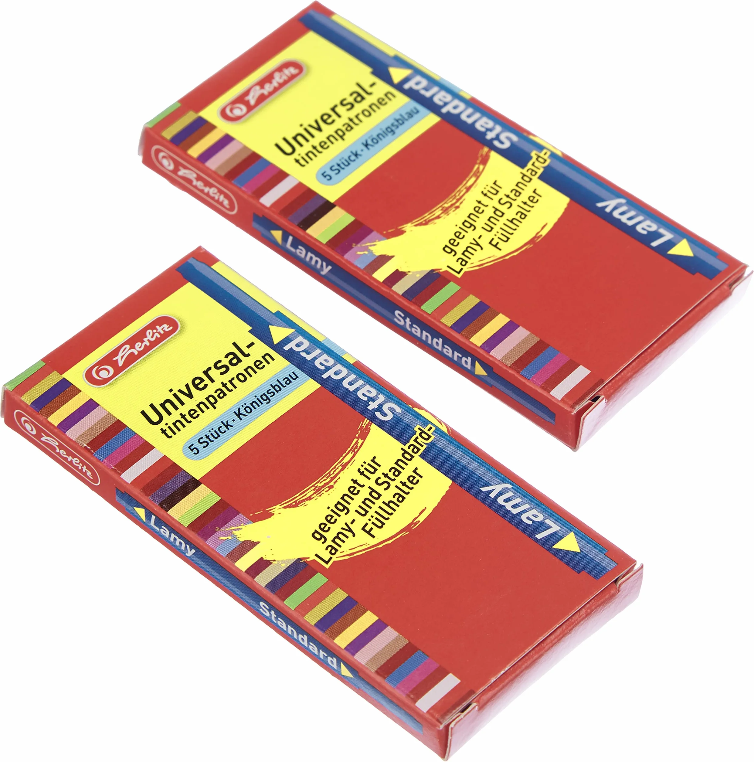 Herlitz Uniwersalne wkłady atramentowe, 10 sztuk, niebieskie