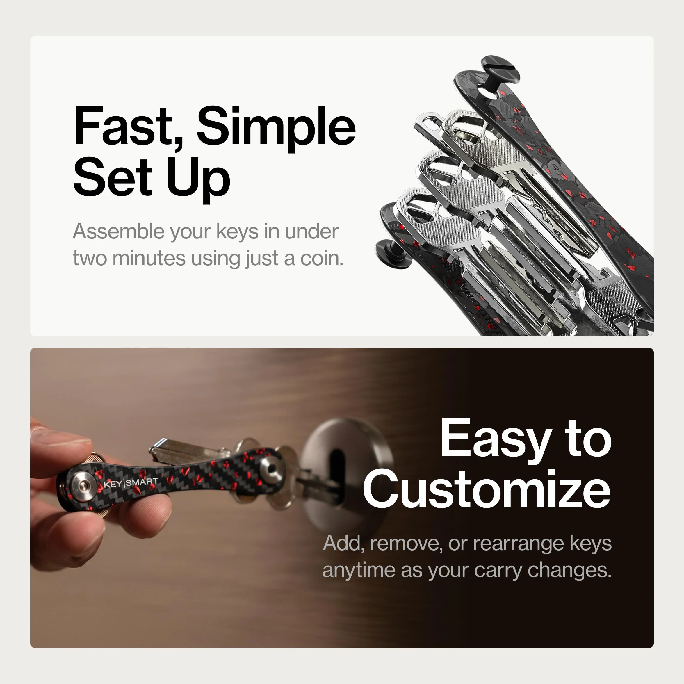 KeySmart KS019e-Green Premium kompaktowy organizer na klucze, zielony, jeden rozmiar