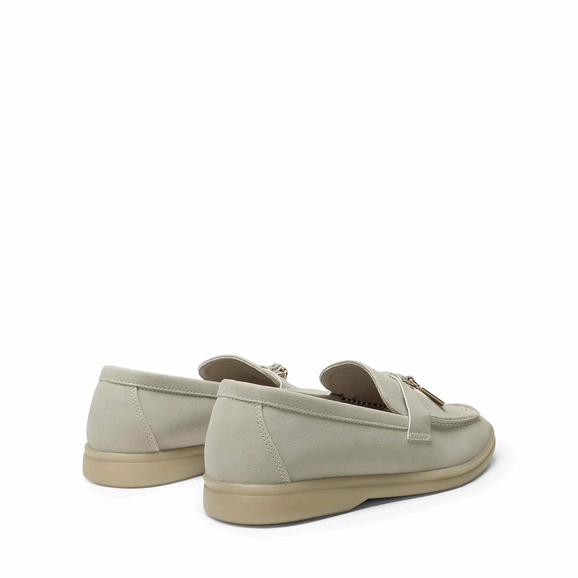 DREAM PAIRS Damskie wsuwane modne mokasyny do sukienki Wokr, jasnoszary, 41 EU