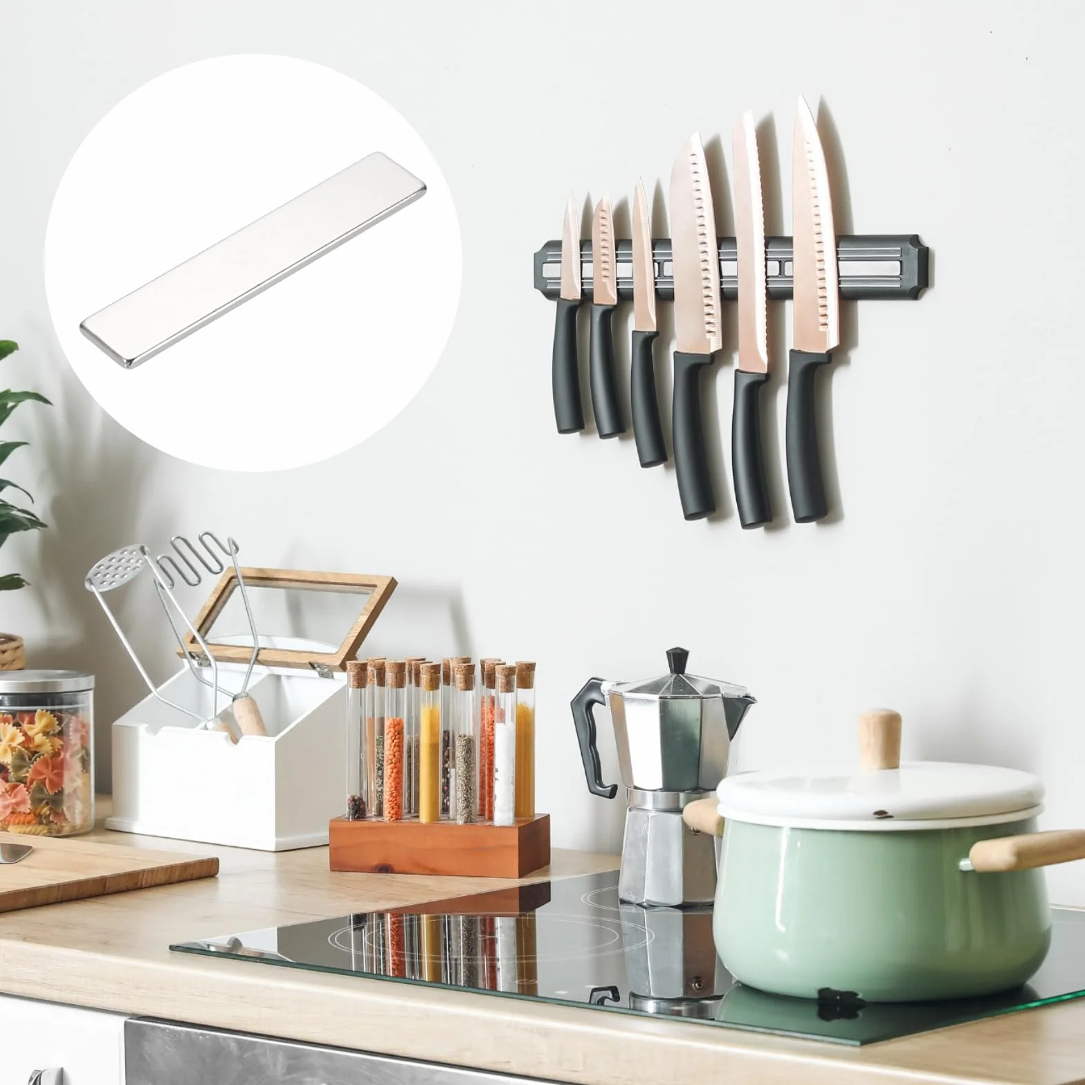 QUARKZMAN 6 sztuk prostokątnych magnesów biurowych bardzo mocne magnesy na tablice magnetyczne dekoracyjne magnesy do domu na lodówkę meble kuchenne rzemiosło mocne mocowanie (50 x 10 x 2 mm)