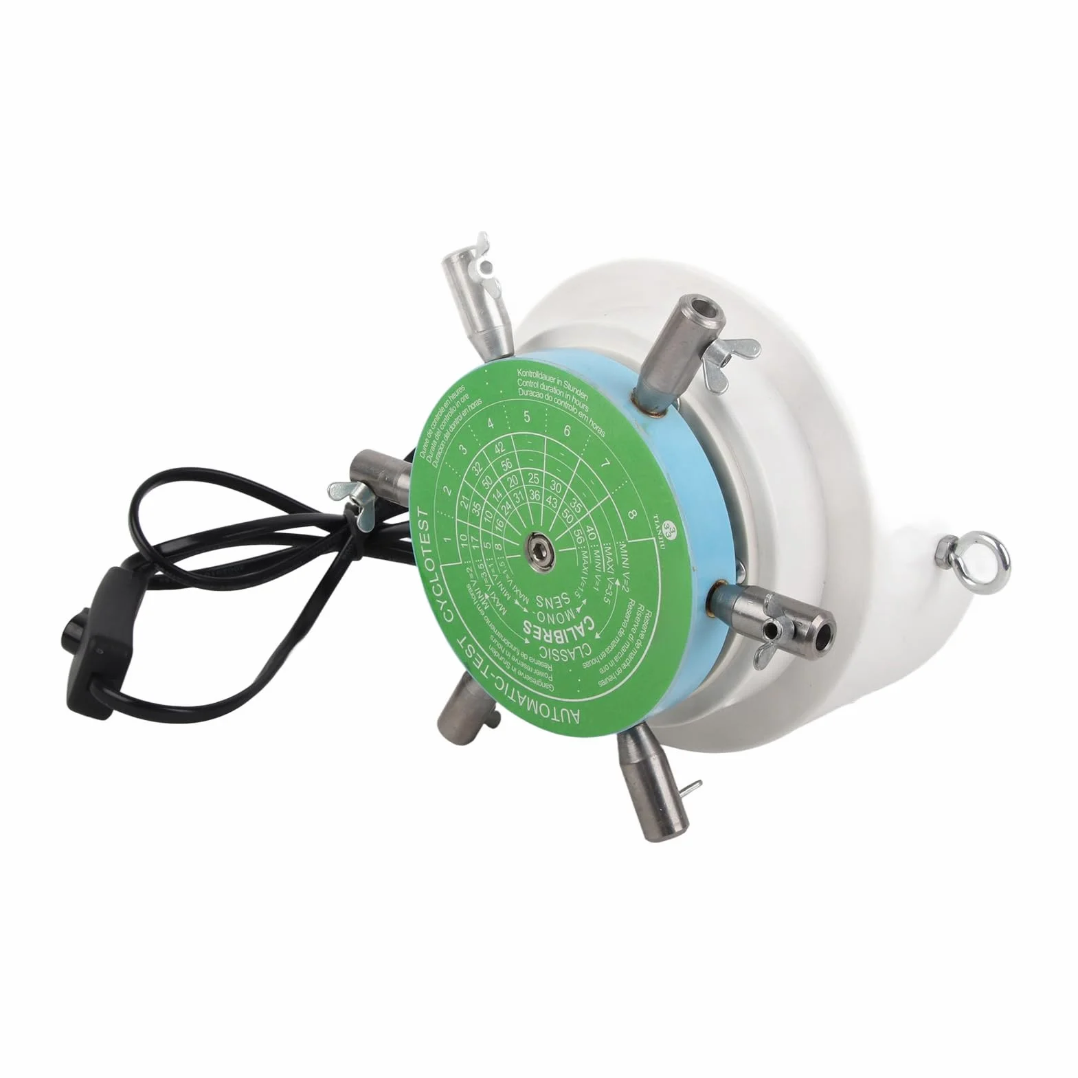 6 Arms Watch Winder Machine,6 Arme Uhrenbeweger Maschine Automatischer mechanischer Machine, Reparaturwerkzeug für Uhrenreparaturwerkzeug EU-Stecker AC250V Auto Tester AC 250V 2,5/min
