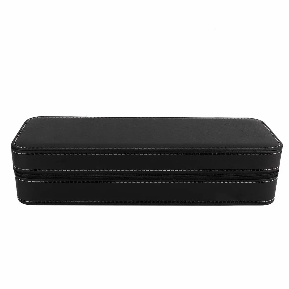 Watch Case, 6 Slot Watch Box PU Leather with Detachable Small Pillows, Watch Box for Men Watch Storage Home and Travel