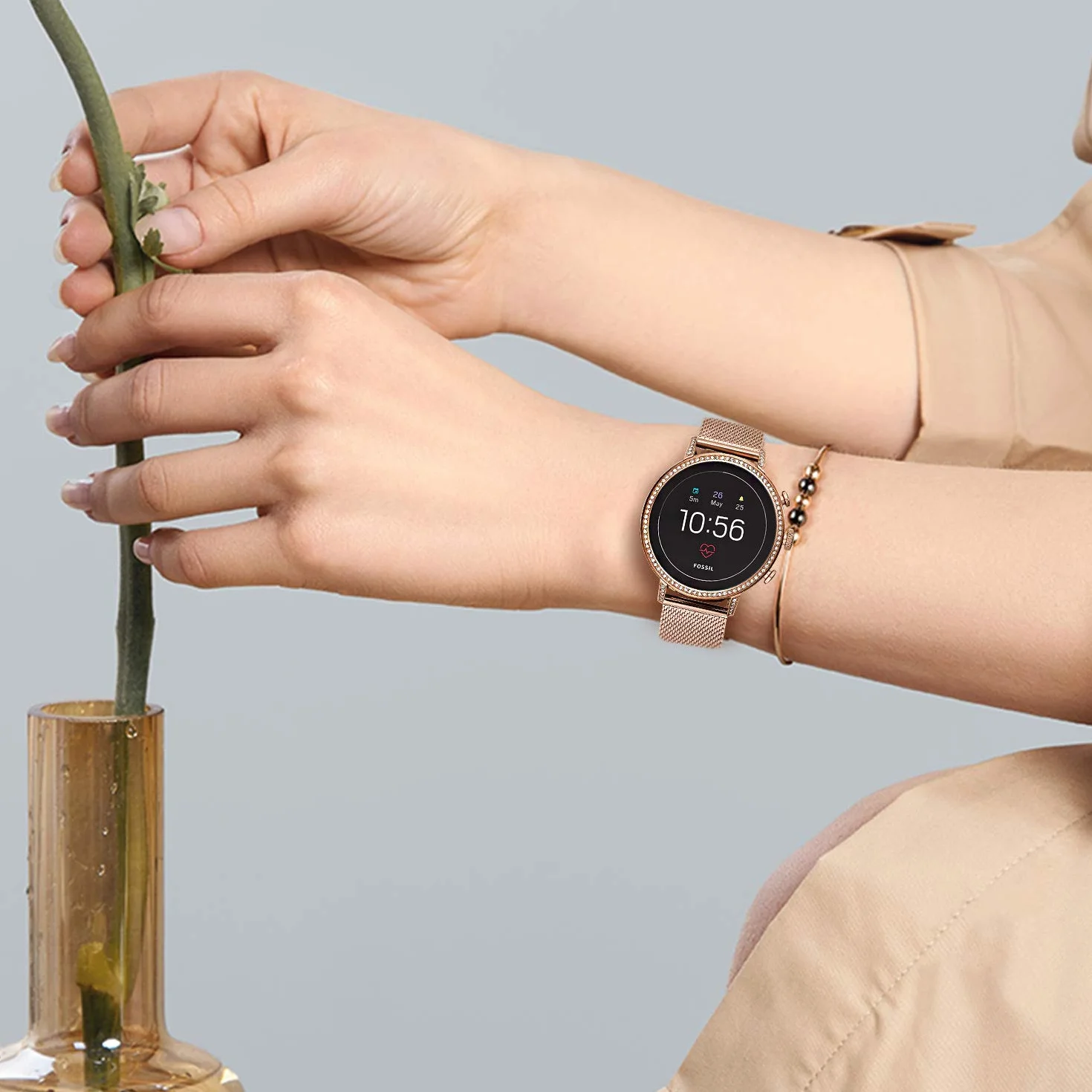 TRUMiRR Zamiennik dla Withings ScanWatch Hybrid 38 mm/36 mm, bransoletka Daniel Wellington, 18 mm, tkana bransoletka ze stali nierdzewnej do Withings Activite/Pop/Steel HR 36 mm, Fossil Gen 4 Q