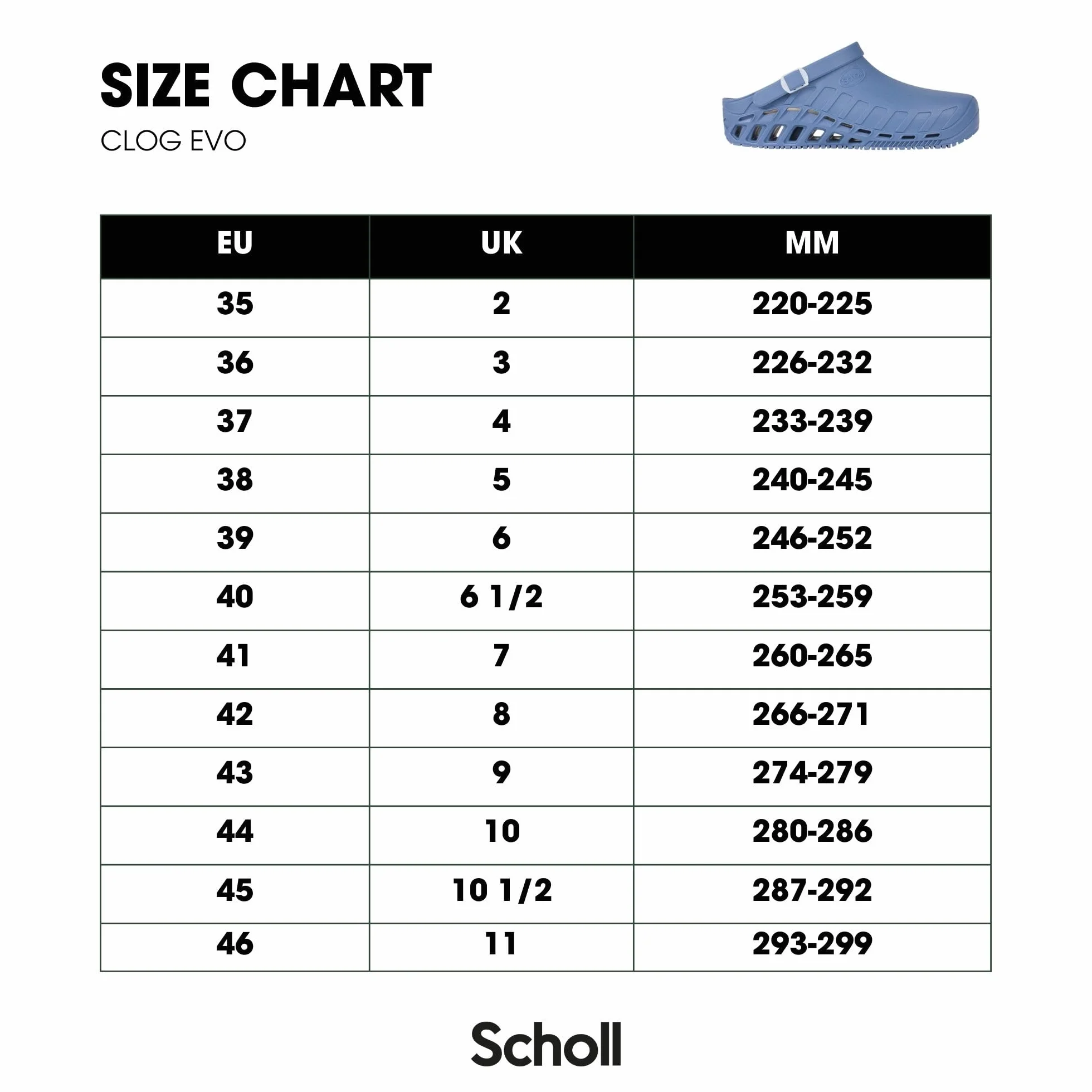 Scholl Uniseks Clog EvoChodaki sanitarne