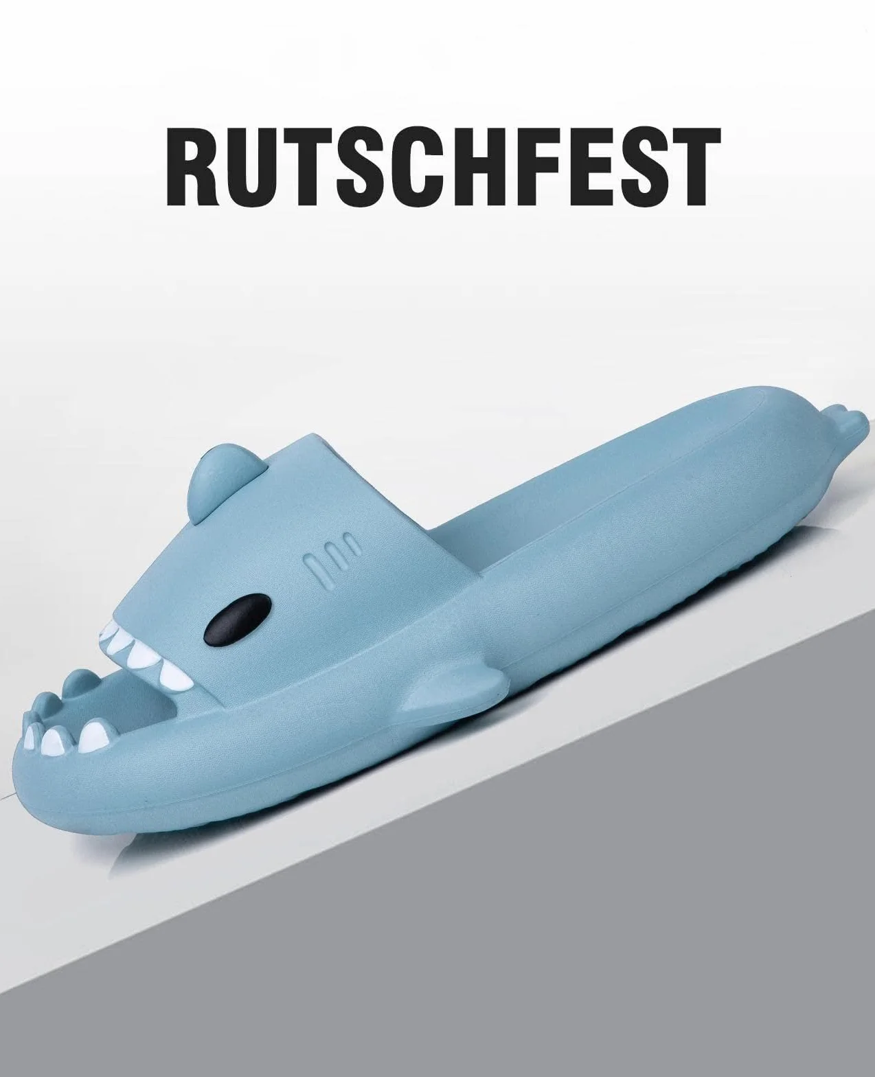 SAGUARO Shark Slippers damskie i męskie, miękkie i wygodne kapcie z rekinem, na lato, do domu, antypoślizgowe na basen, plażę, rekin