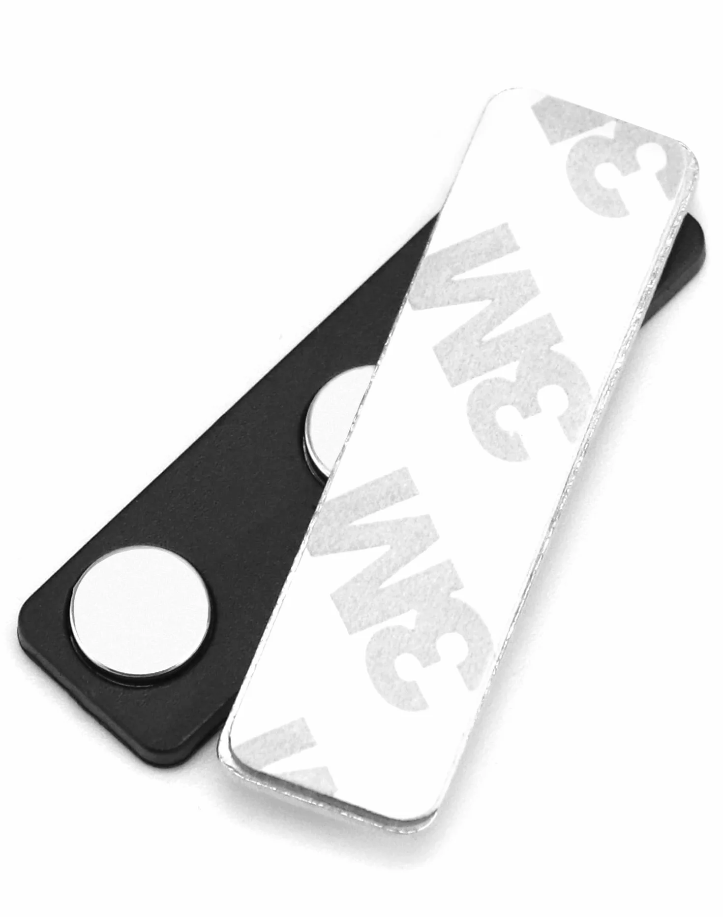 QWORK® 12-częściowy magnes na identyfikator, samoprzylepny magnetyczny uchwyt na identyfikator z 3-punktowym magnesem do etui na identyfikatory (45 x 13 mm, czarny)