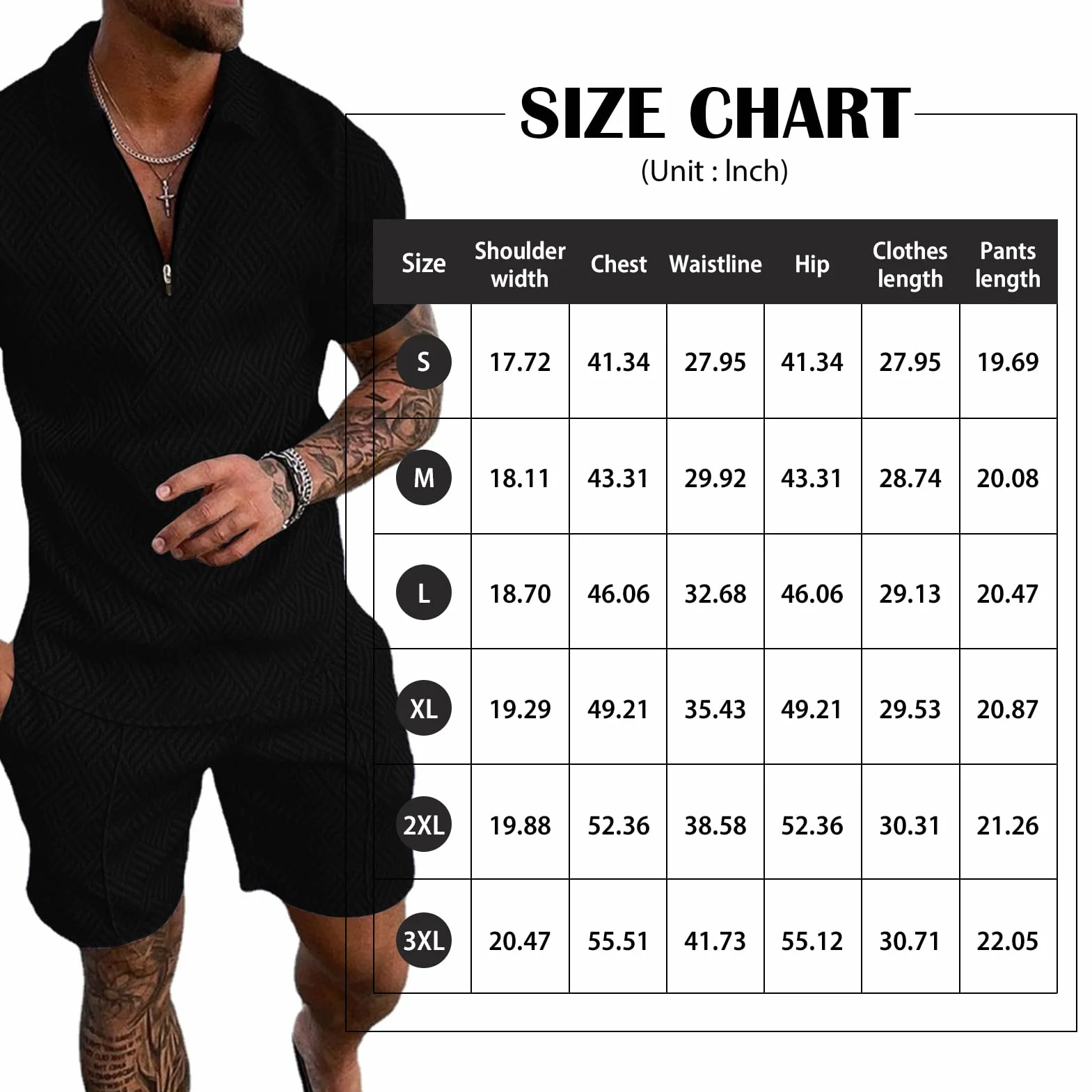 Fastkoala Męskie Garnitury 2 sztuki Krótkie Polo i Dres z Klapą Sportowa Odzież