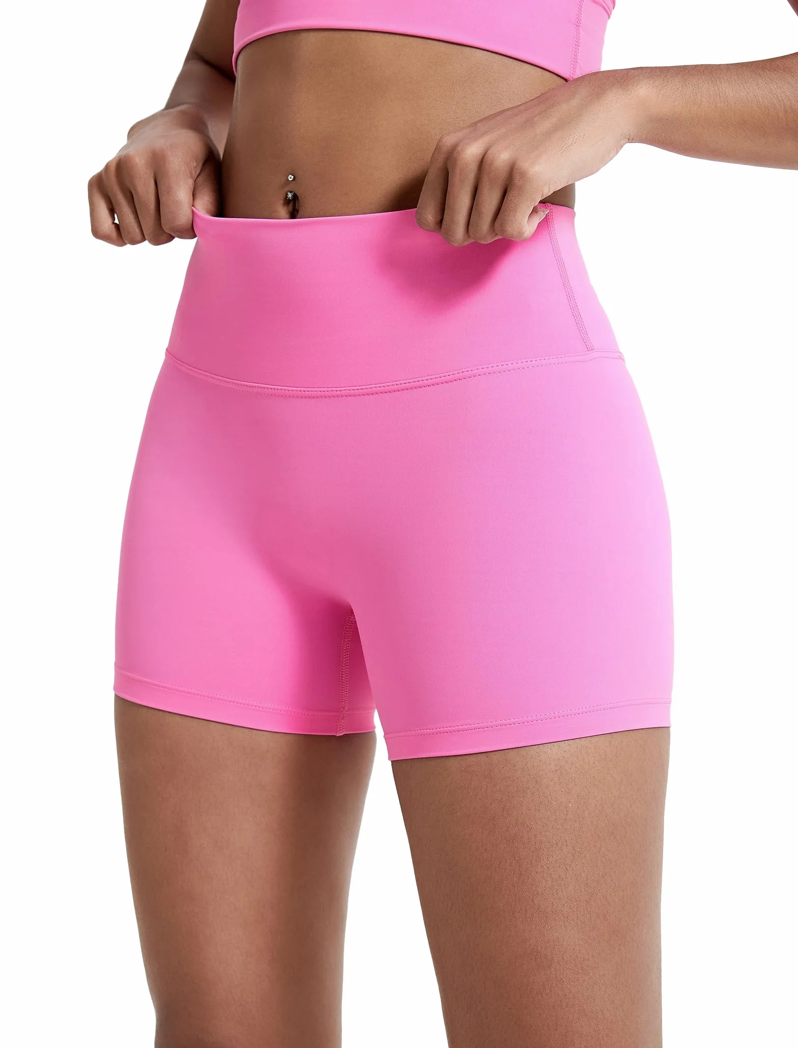 VOENXE Damskie spodenki do jogi, wysoka talia Push Up Rajstopy do biegania, elastyczne sportowe legginsy, siłownia ćwiczenia Scrunch Butt szorty,Sportowe Rajstopy Jogging Krótkie legginsy Multi Pack 2