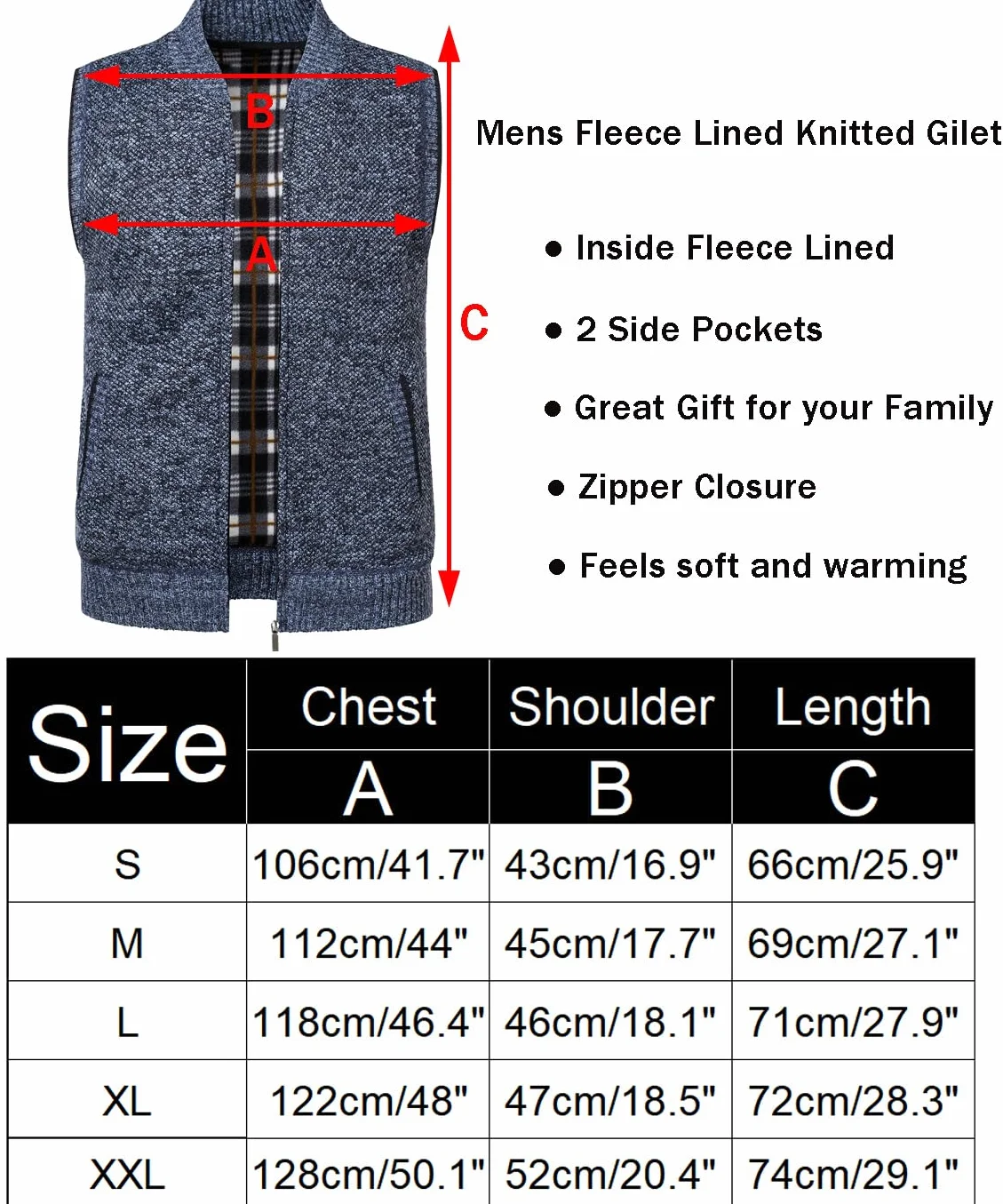 Męski dzianinowy kardigan bez rękawów, zamek błyskawiczny, dekolt w serek, kamizelka, klasyczny sweter z dzianiny, kamizelka slim fit, kurtka, topy z kieszeniami