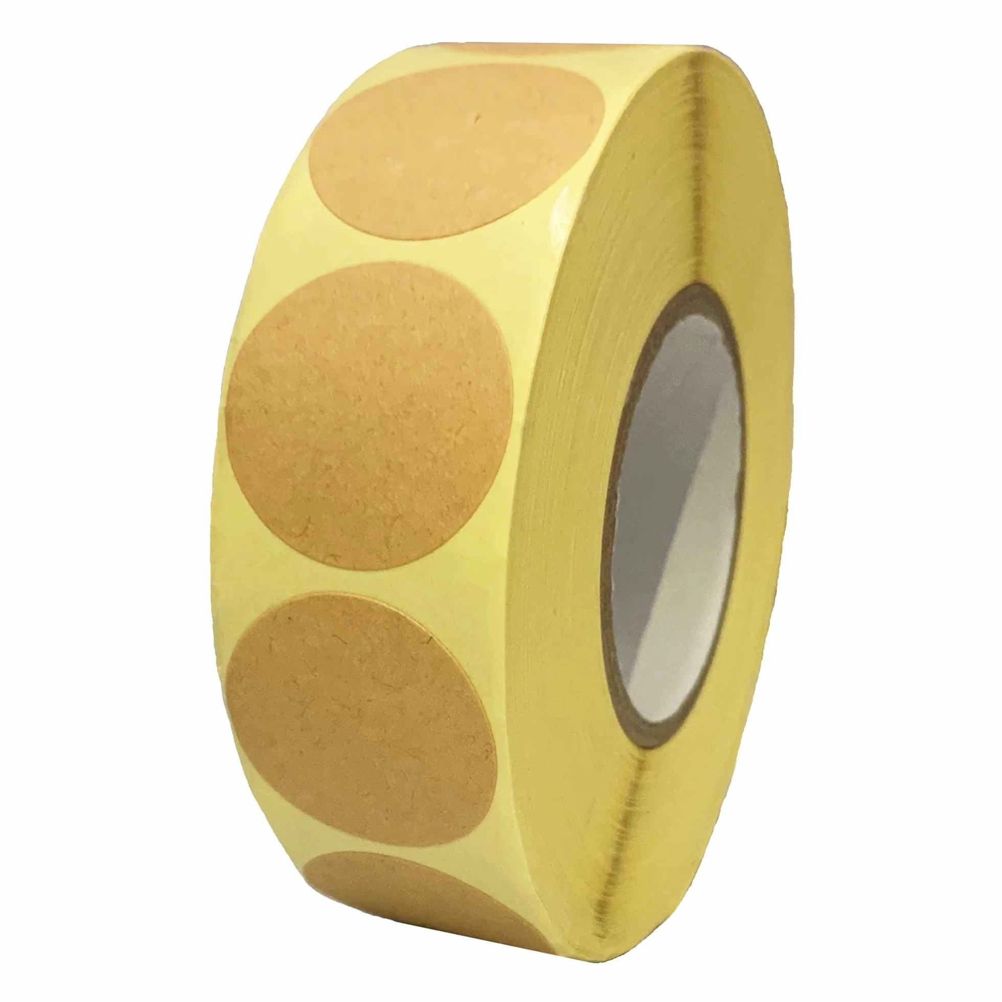 1000 Sztuk, 25 mm - Naklejki Kraft Brązowy Etykiety Samoprzylepne Brown