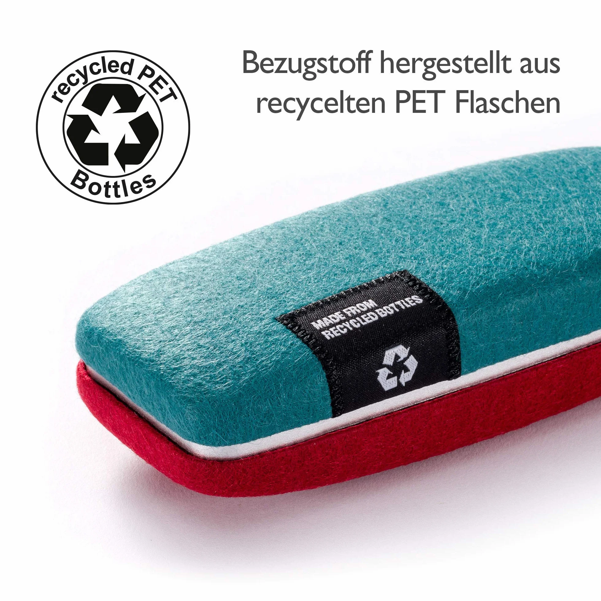 FEFI - Etui na okulary Hardcase z filcowym pokrowcem do butelek PET z recyklingu