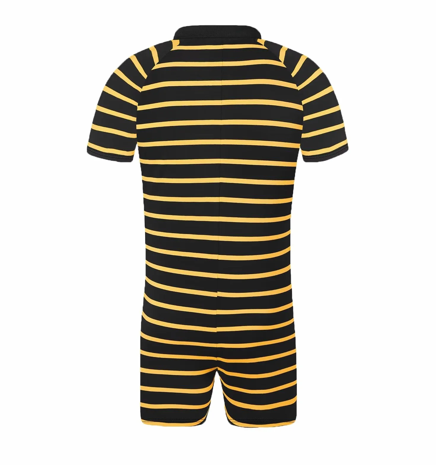 Landofgenie Onesie Piżama Męskie Krótki Rękaw Bawełniany Romper Jednoczęściowy Body Striped Romper dla Mężczyzn