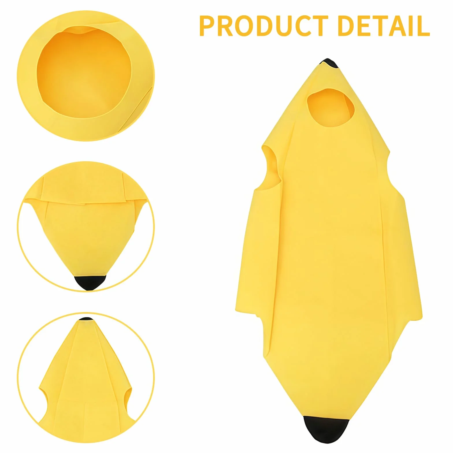 Kostium bananowy dla dorosłych, uniseks, zabawny kostium banana z żółtymi okularami, na karnawał, Halloween i imprezę cosplay, zabawny kostium dla mężczyzn i kobiet, 150-175 cm, kostium