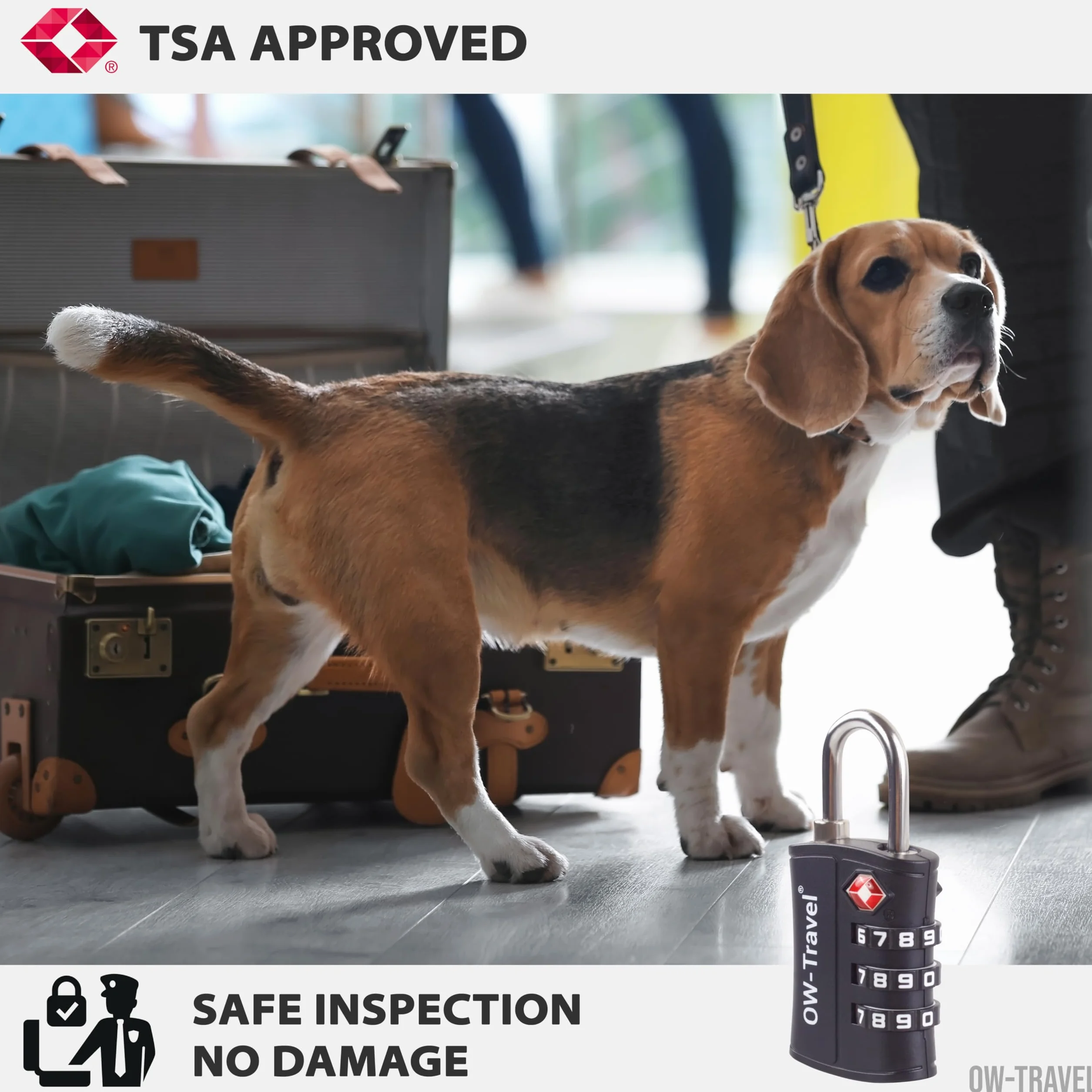 OW-Travel Zamki do Walizek (Zestaw 1 Czarnych) Kłódka TSa z Plastiku ABS z Szyfrem. TSA Combination Lock 3 Cyfrowe Kłódki Walizkowe. Zamek Szyfrowy Do Walizki Plecak Bagaż Szafek na Siłownię