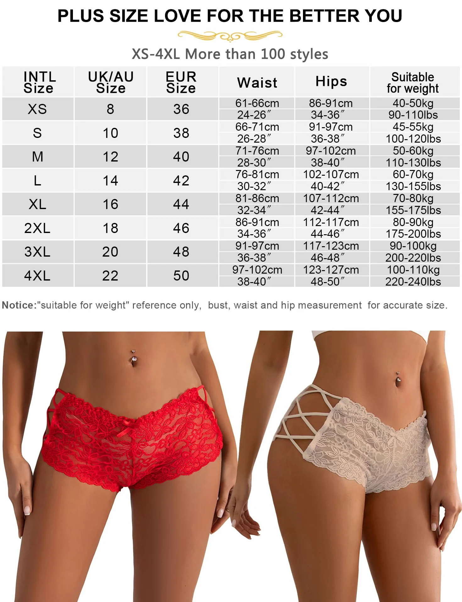 ohmydear Damskie majtki hipsterskie, koronkowe majtki, wysoka talia, duże rozmiary, seksowna bielizna dla kobiet, guma krzyżowa, plus size, bikini, majtki damskie, XS-4XL