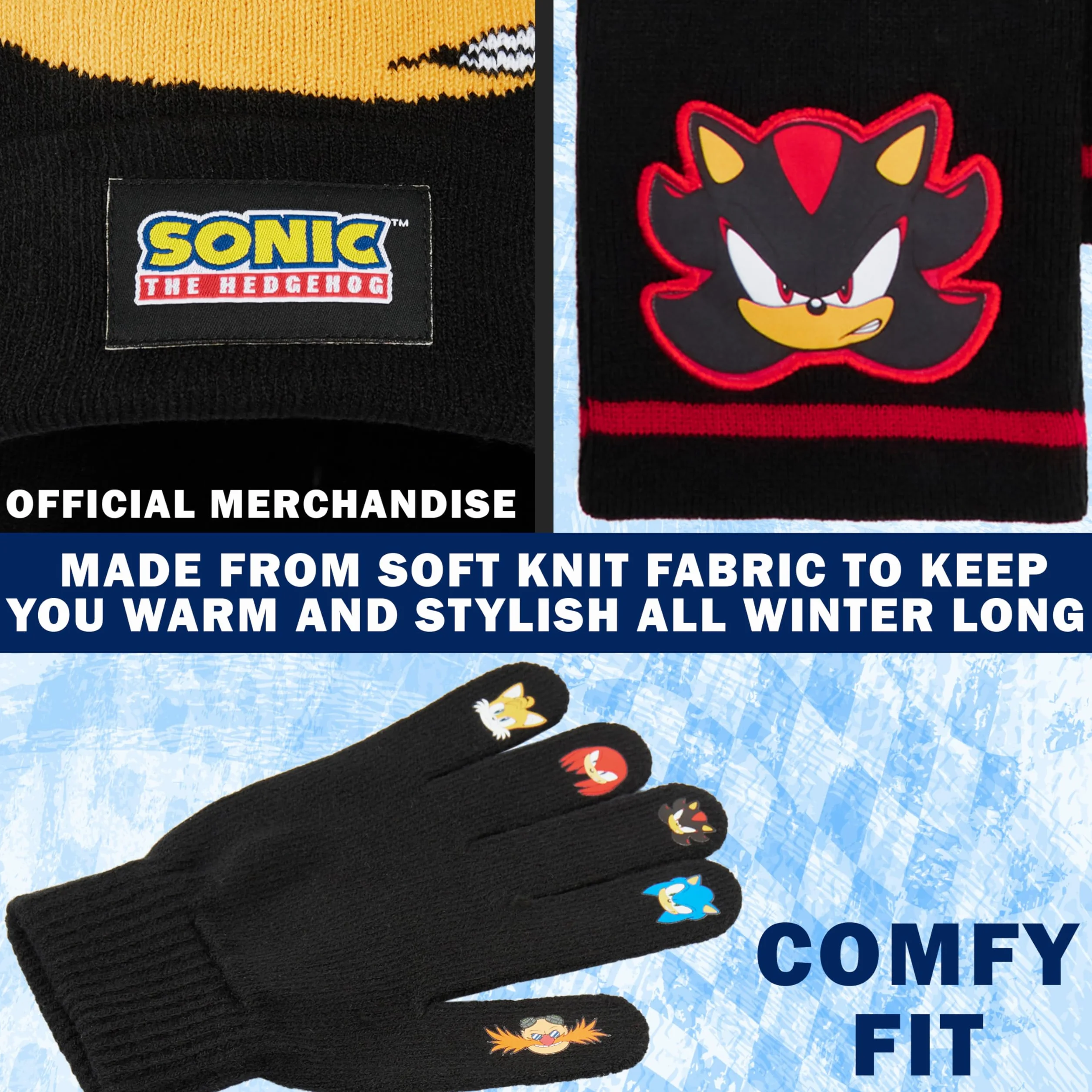SONIC THE HEDGEHOG Zestaw zimowy Sonic