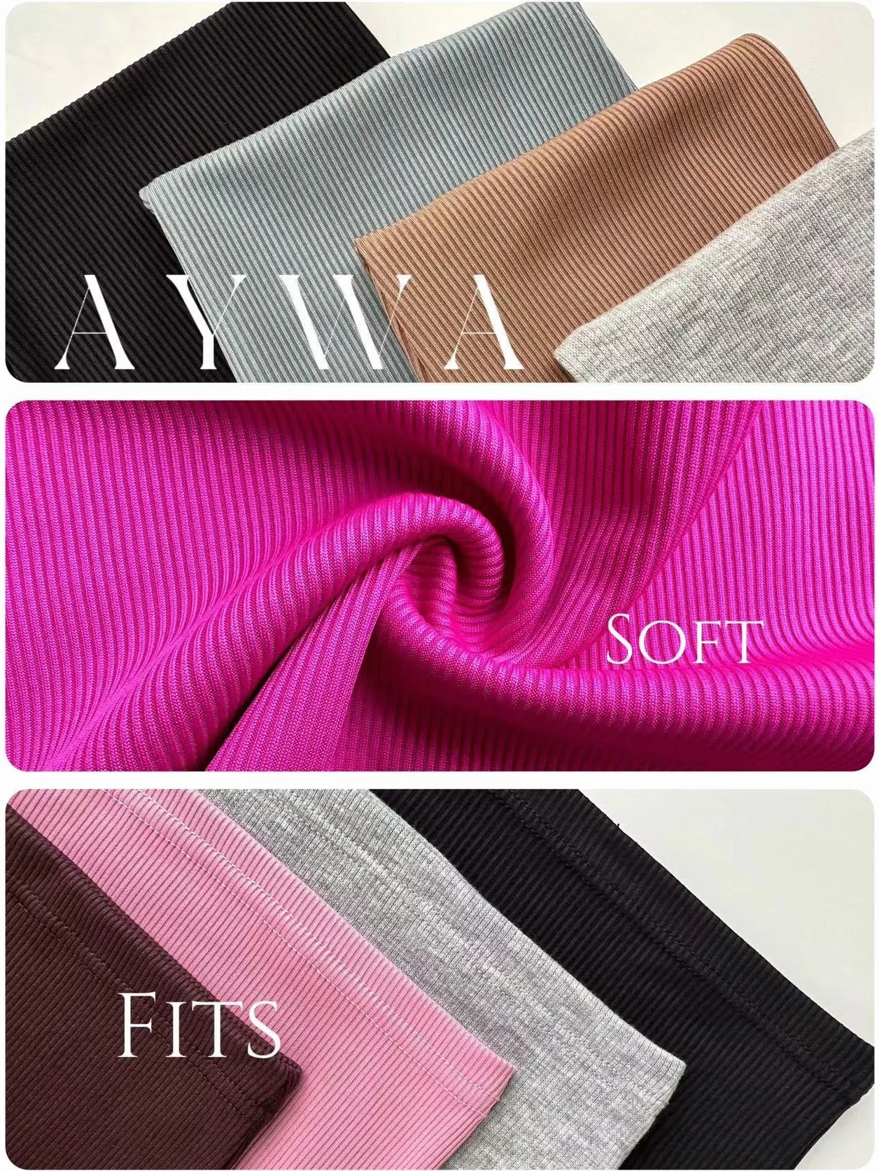 AYWA Two Piece Outfits for Women Fitted Crew Neck T-shirt High Waist Leggings Biker Shorts Matching Sets Streetwear (Light Heather Grey-shorts, Small)