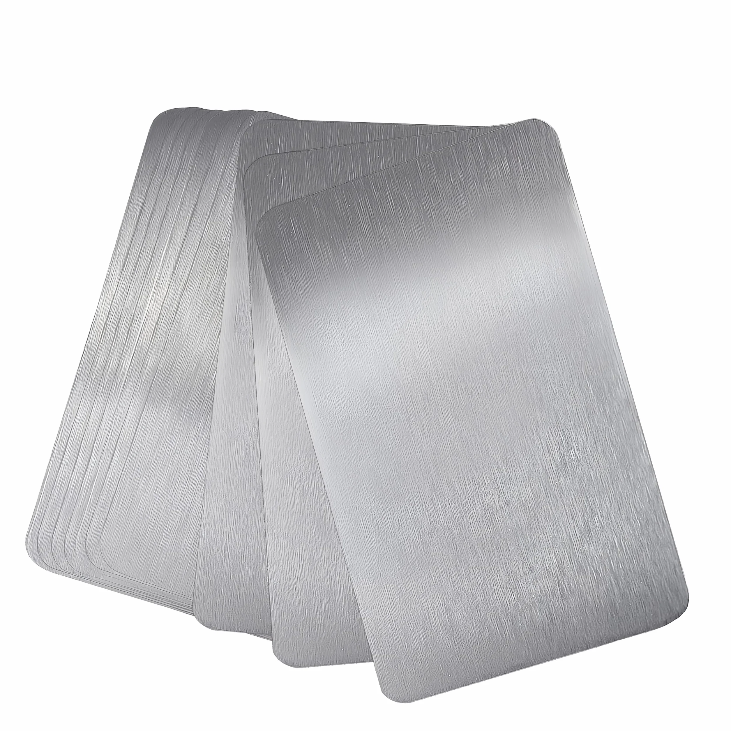 Opakowanie 20 metalowych wizytówek, 8,6 x 5,4 cm, czyste karty metalowe, blankiety ze stali nierdzewnej, Wizytówki grawerowane laserowo, karty podarunkowe DIY dla biur, klientów