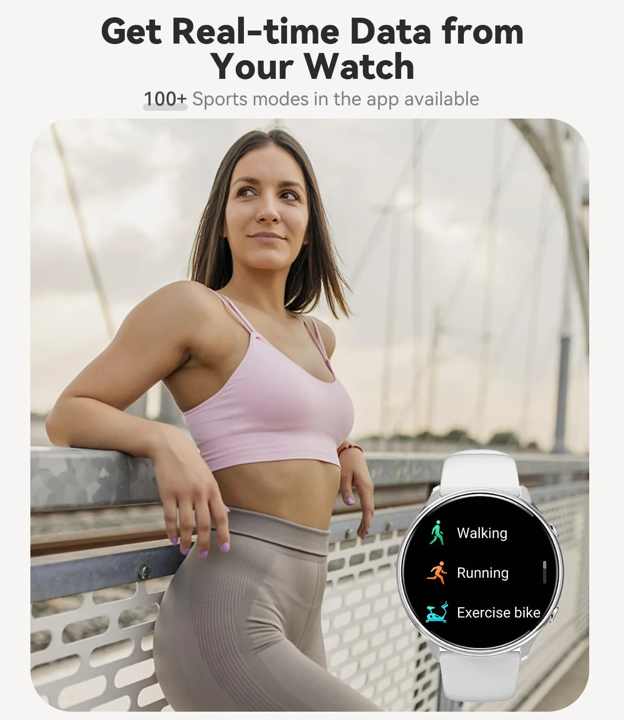 Smartwatch damski z funkcją telefonu, wyświetlacz Always-on o przekątnej 1,39 cala, wodoszczelność IP67, zegarek sportowy, zegarek na rękę z monitorem snu, pulsometrem, pomiar ciśnienia krwi,