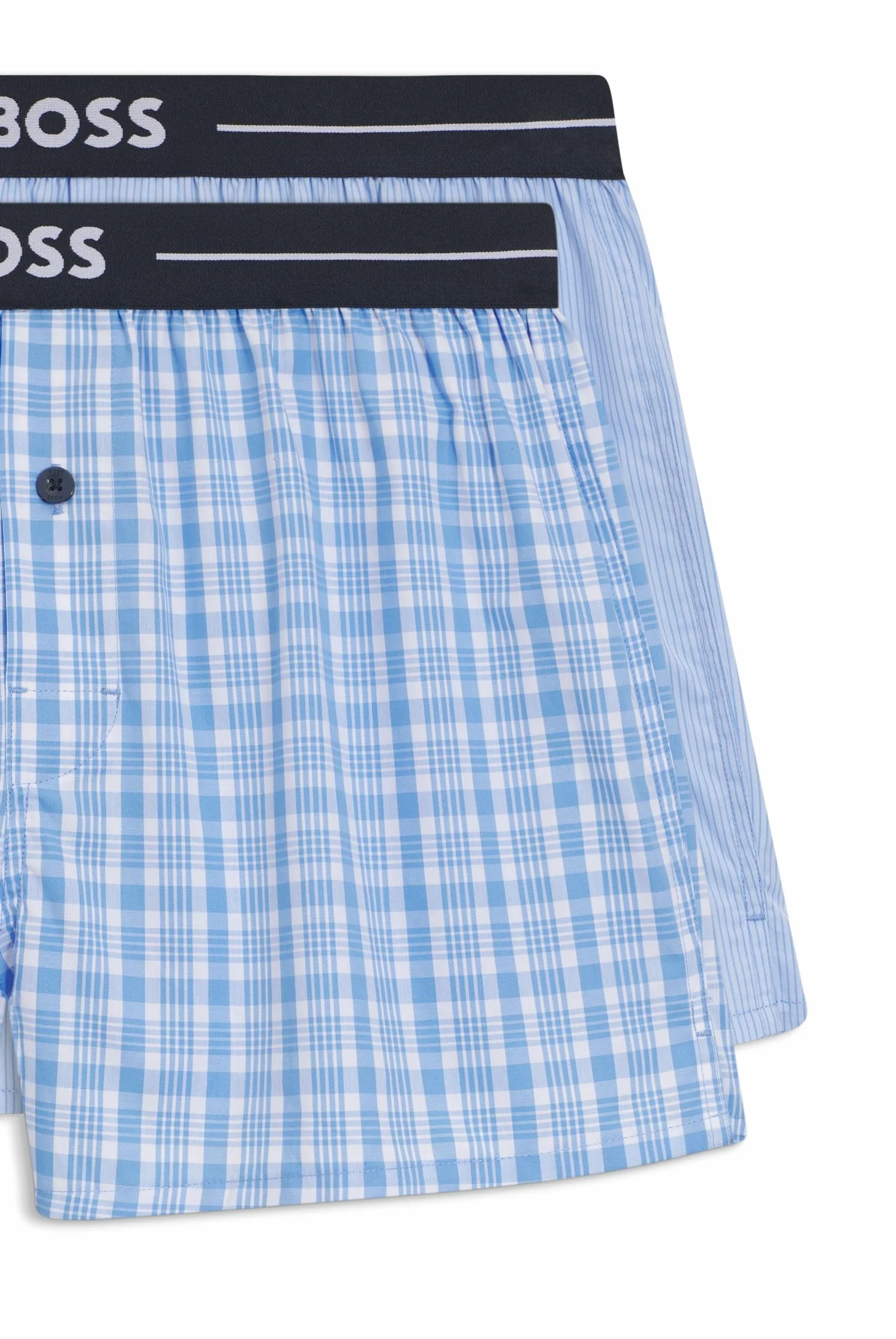 BOSS Męskie spodnie piżamowe 2P Boxer Shorts EW, New - Open Blue471, L