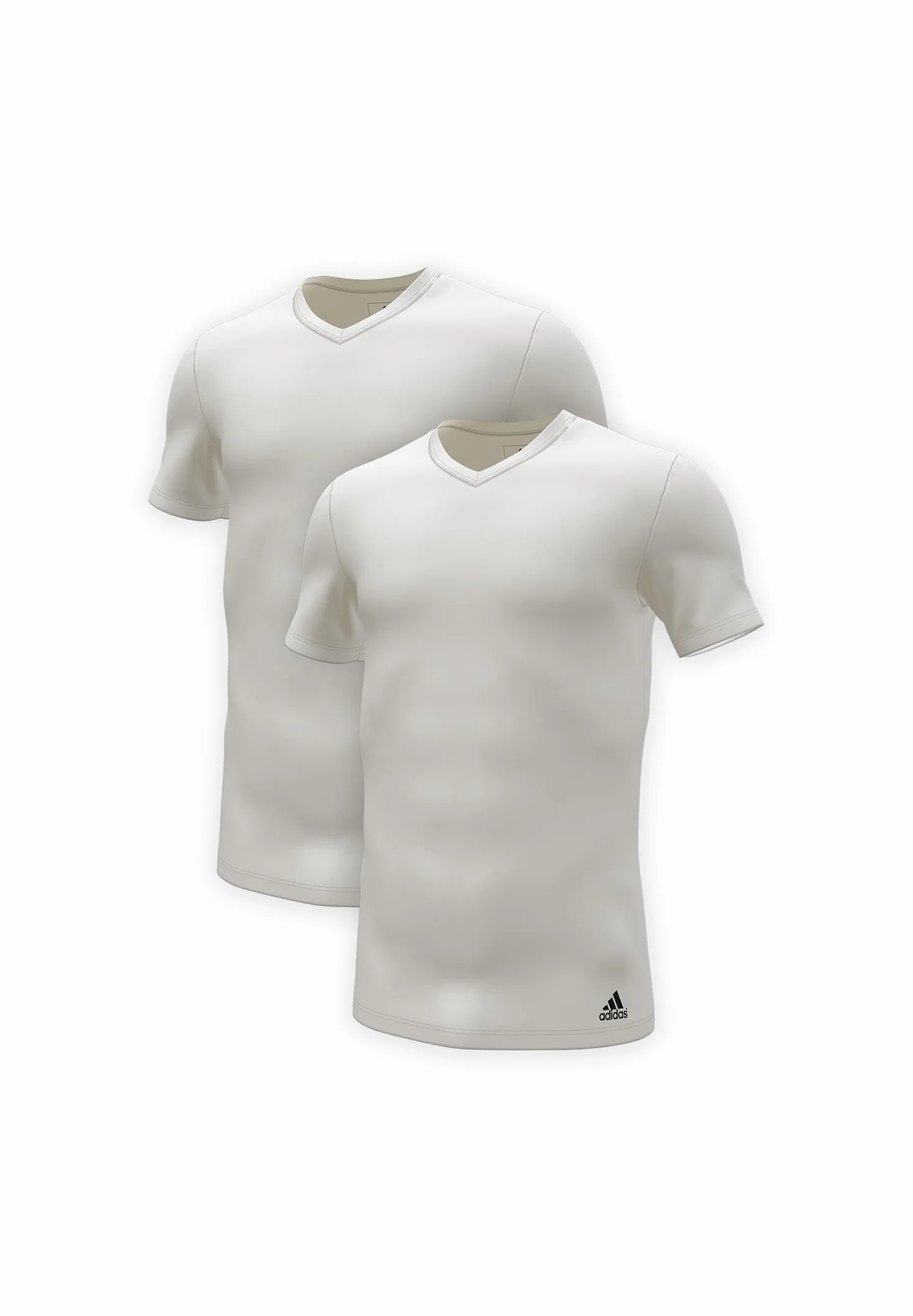 Adidas Sports Underwea Męskie Koszulki, Multipak V-Neck T, 2 Sztuki, Koszulka Bazelayer, Biała, L