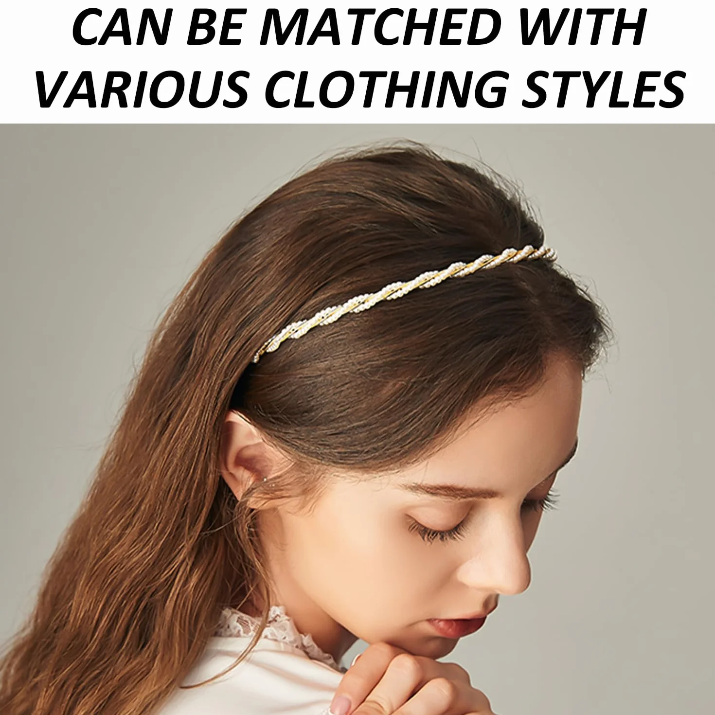 5 sztuk opasek na czoło z pereł, prosty zestaw ślubnych ozdób do włosów, eleganckie nakrycie głowy w stylu retro, akcesoria do stylizacji, odpowiednie na imprezy i do noszenia na co dzień