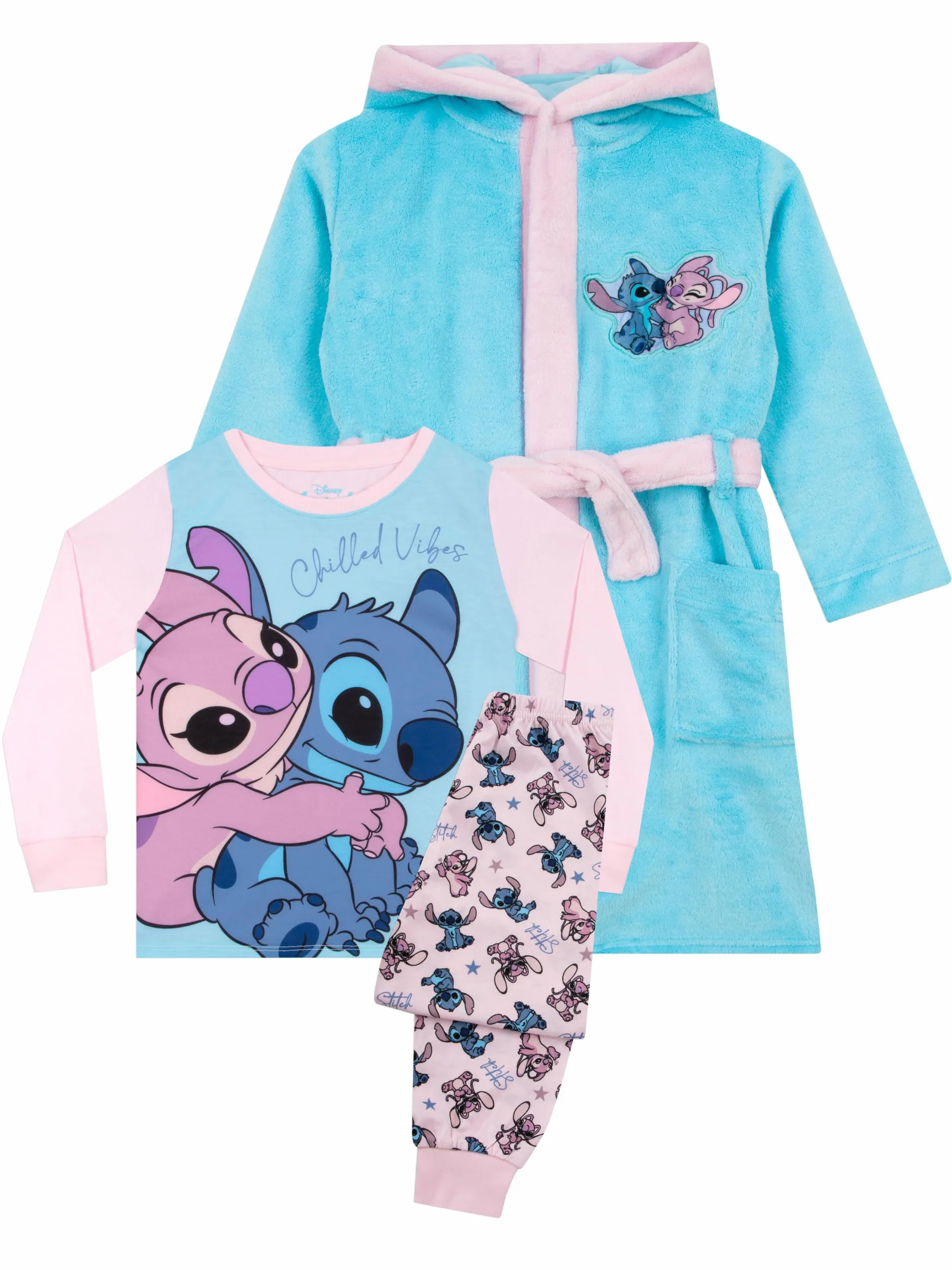 Disney Stitch Szlafrok I Zestaw Piżam | Piżamy Lilo I Stitch | Piżamy I Szlafroki Dla Dziewczynek