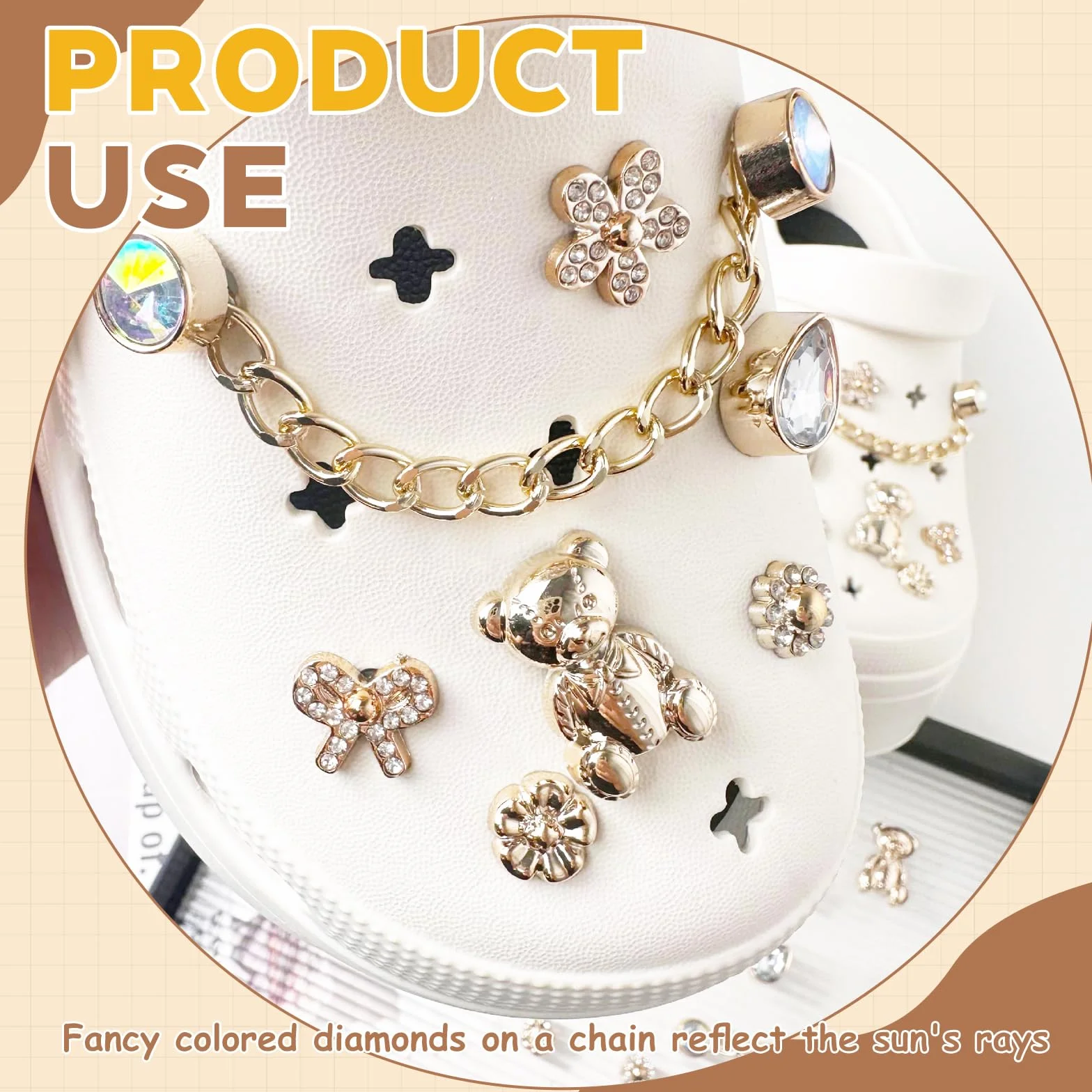 14 sztuk Charms Crocs, kolorowe diamenty, ozdoby Crocs, akcesoria do butów, zdejmowane szpilki do dekoracji Croc Diy, DIY różne kształty, akcesoria dekoracyjne dla kobiet, dziewcząt, dorosłych