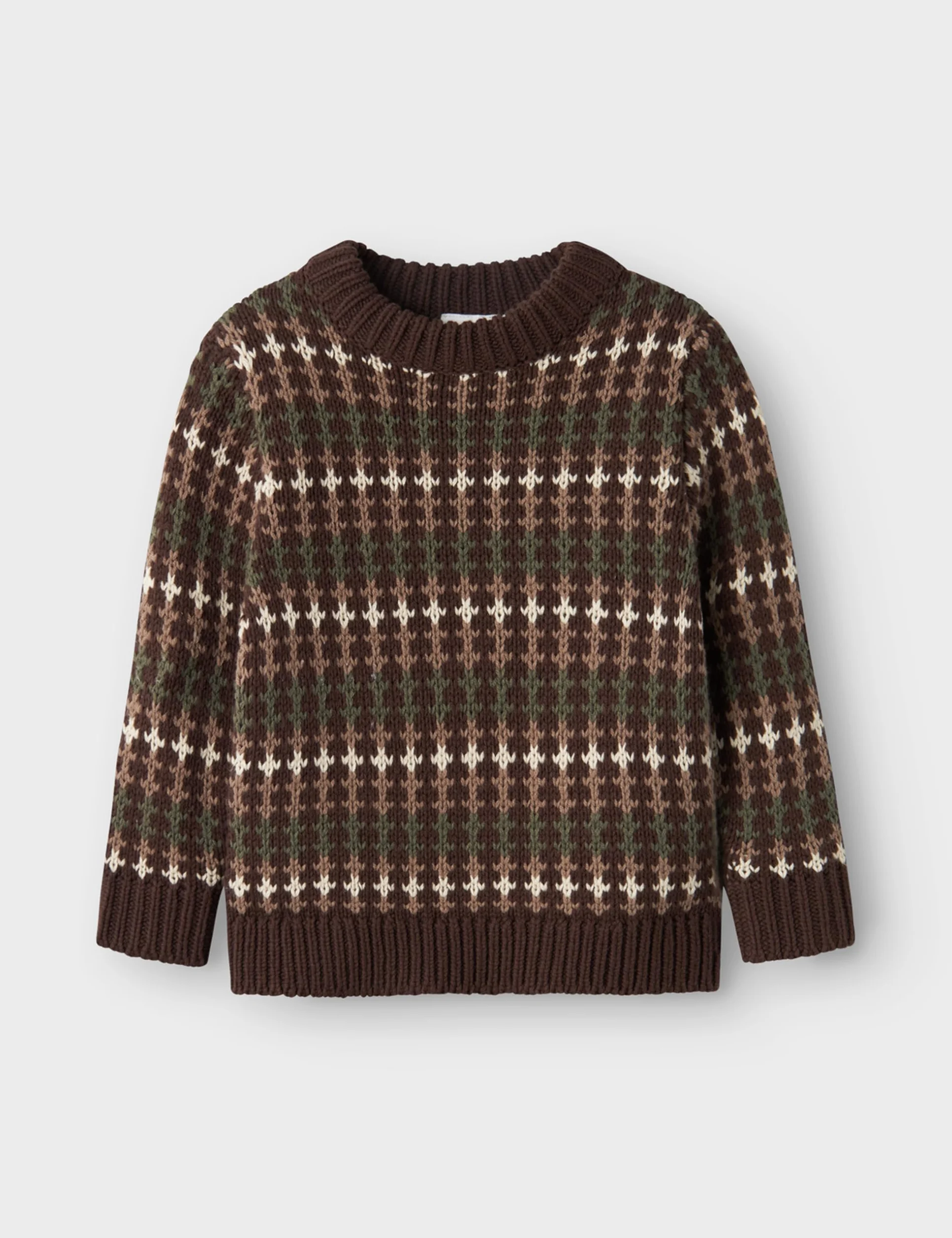 NAME IT Chłopięcy sweter z dzianiny Nmmopalse Ls Knit, Bracken, 104