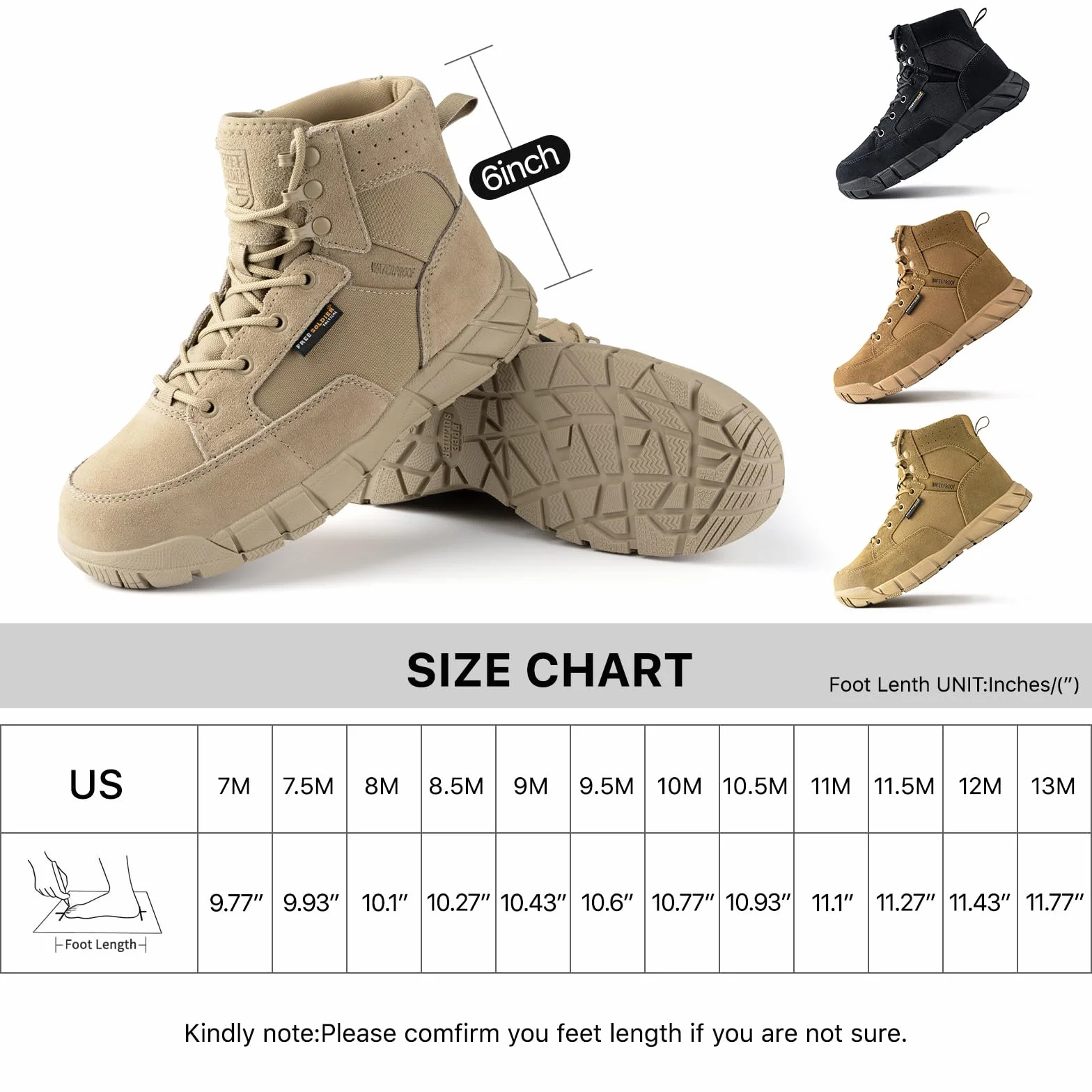 FREE SOLDIER Mężczyźni New Modelmęskie buty myśliwskie