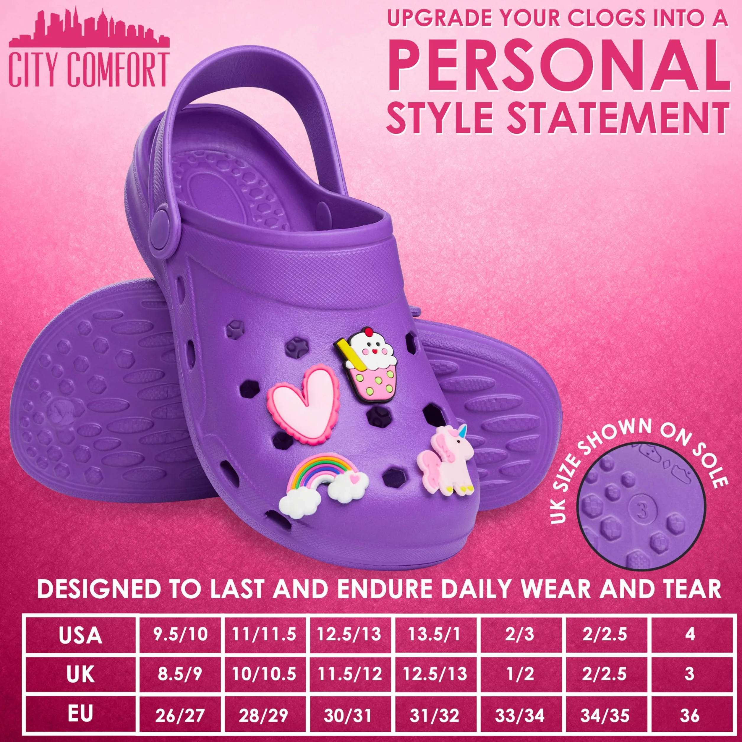 CityComfort Dziewczynki SabotsChodak